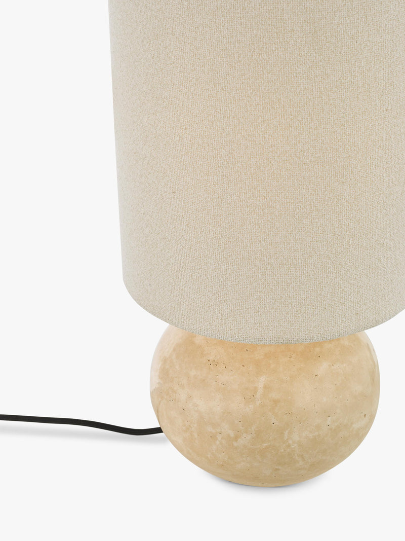 John Lewis Pebble marble table lamp with linen shade - British product