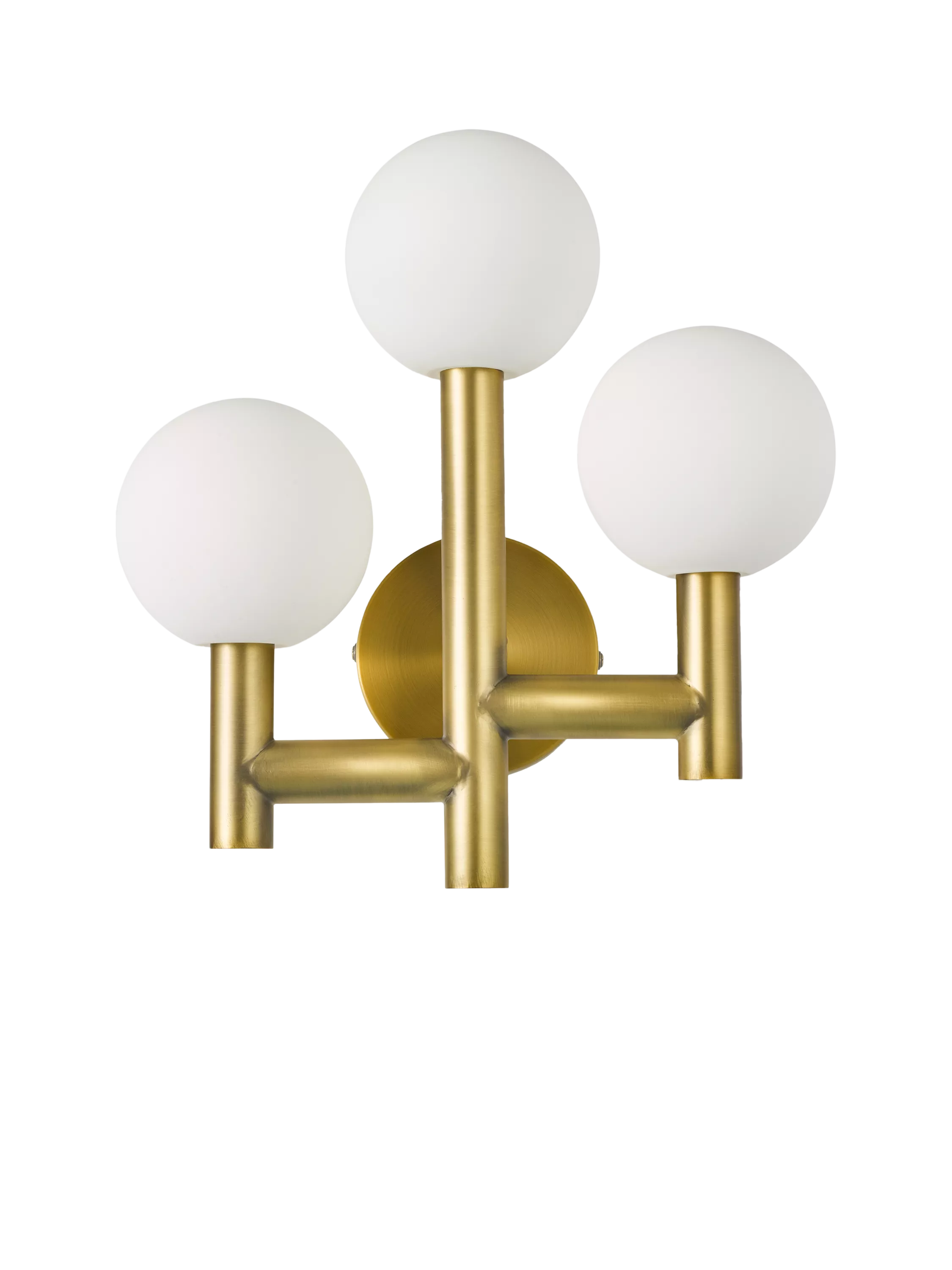 John Lewis 3 arm wall light matt gold - British product