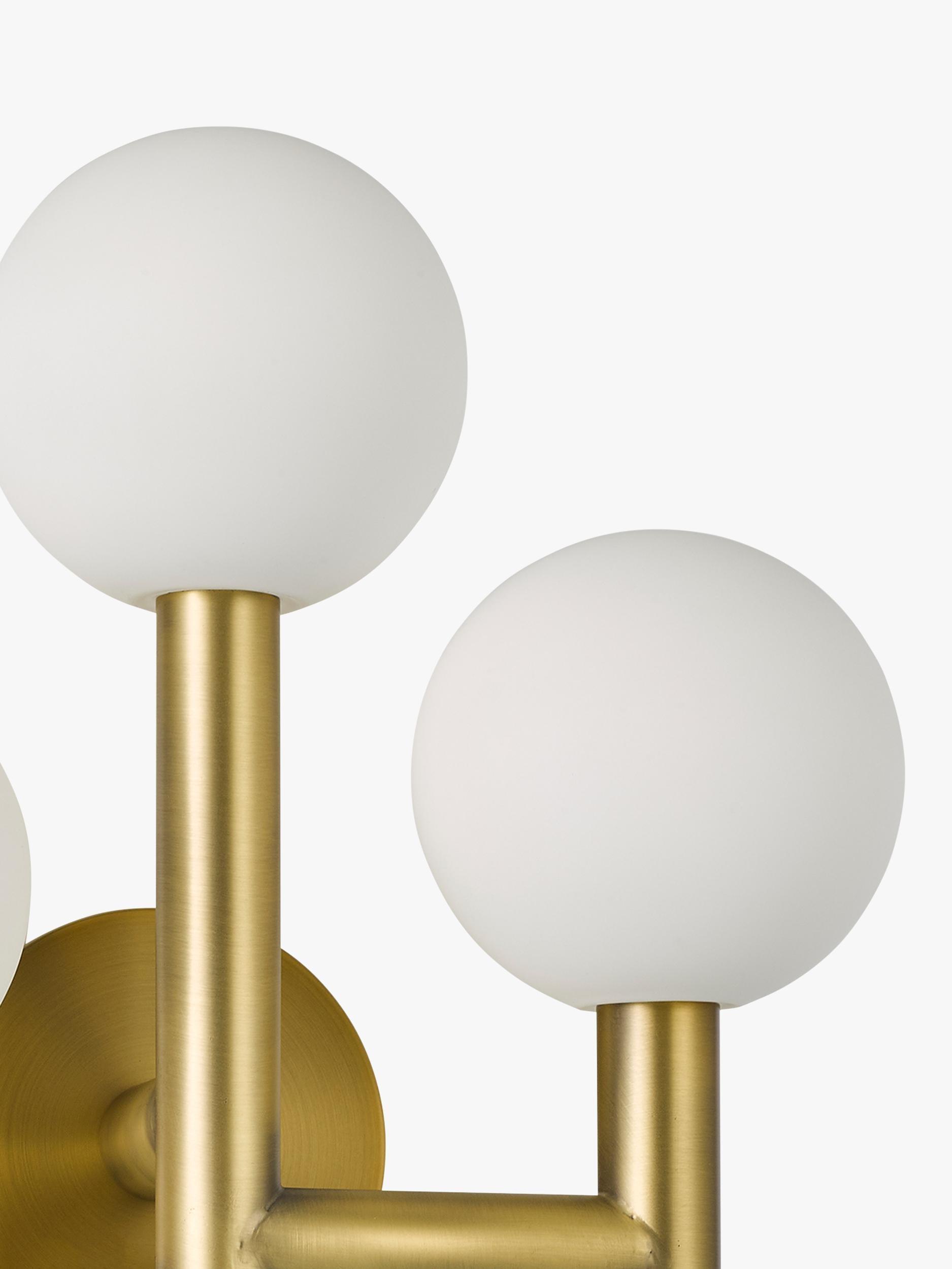 John Lewis 3 arm wall light matt gold - British product
