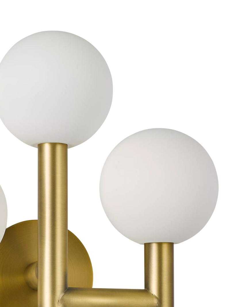 John Lewis 3 arm wall light matt gold - British product