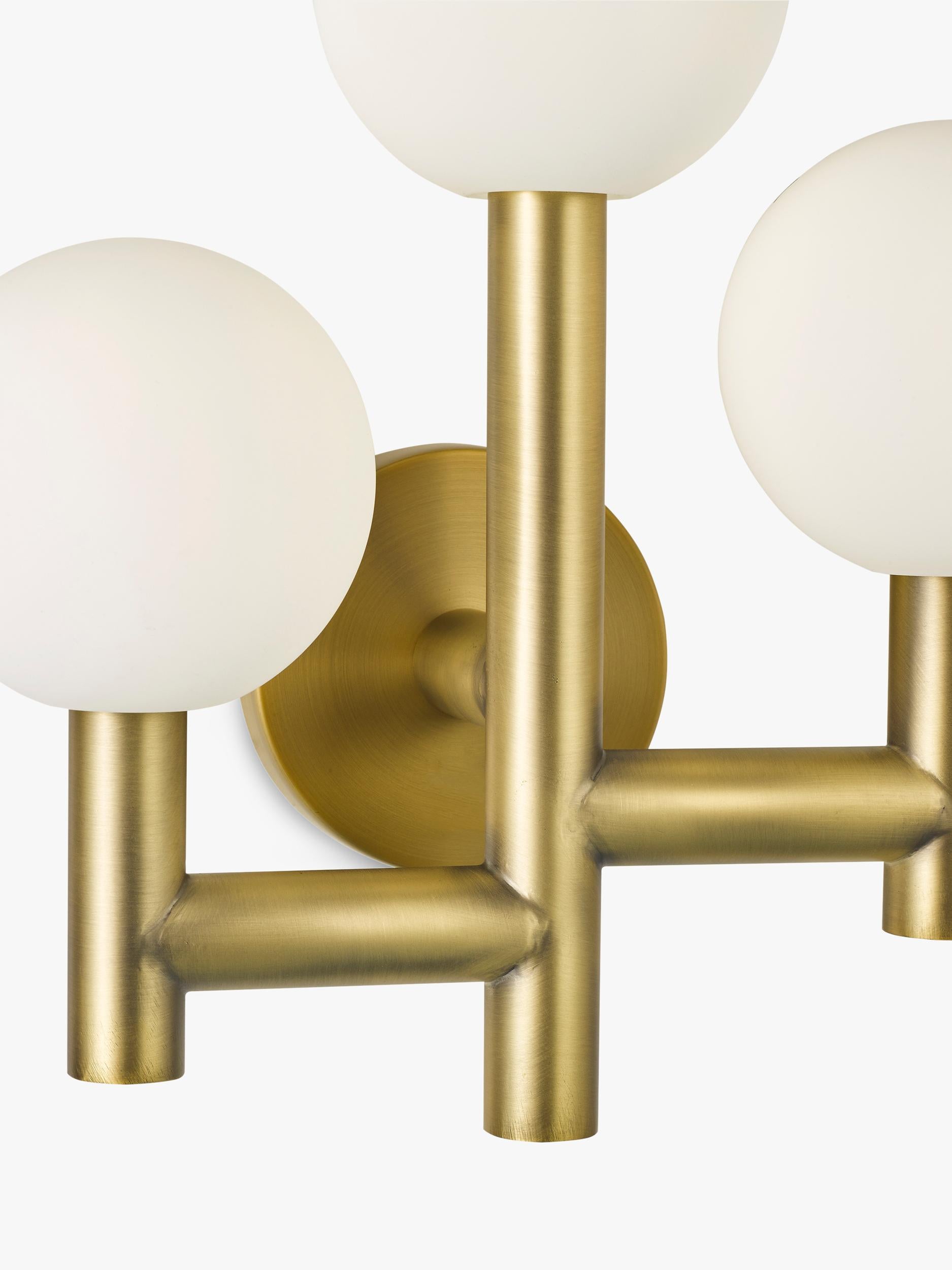 John Lewis 3 arm wall light matt gold - British product