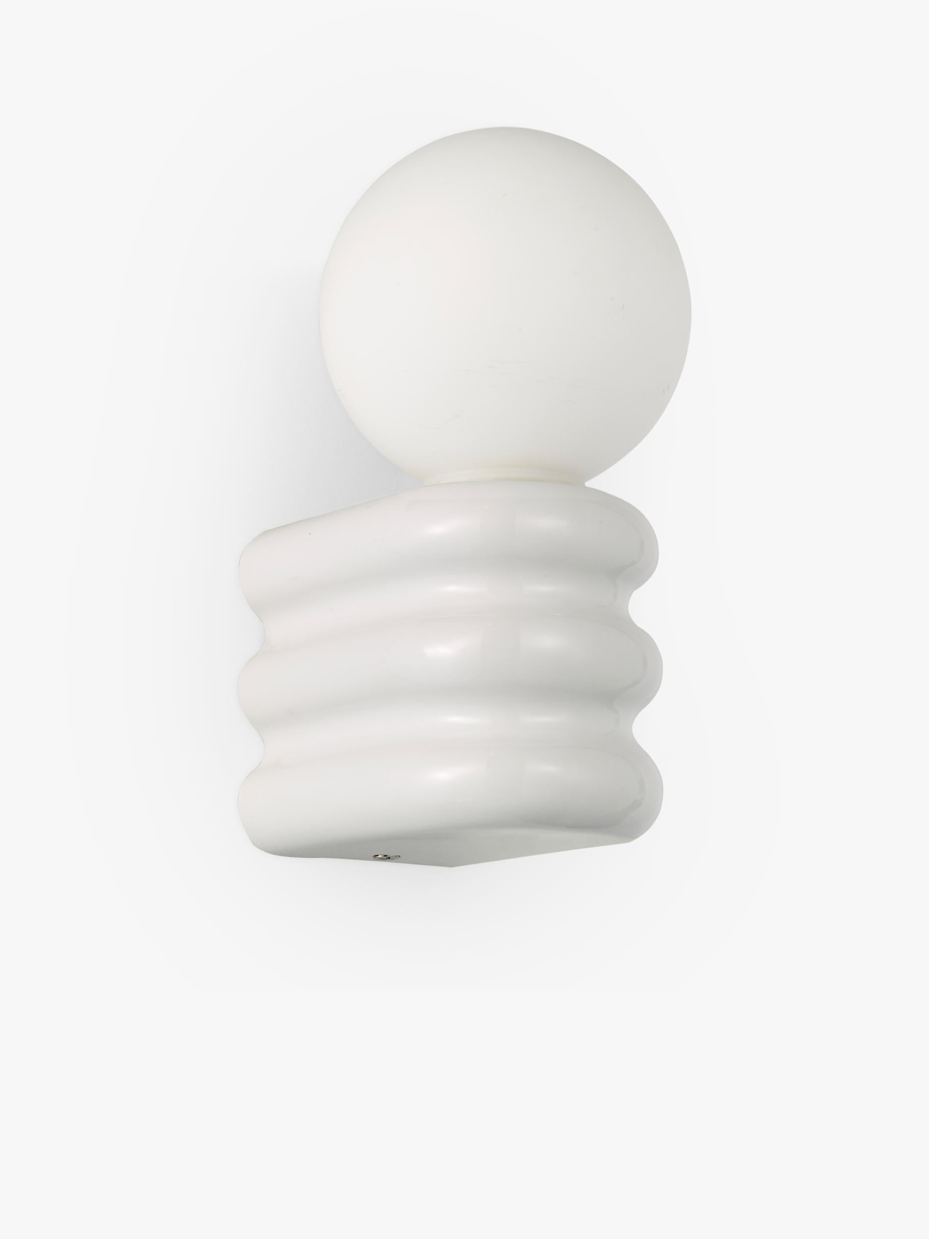 John Lewis Miche bathroom wall light with opal glass globe - British product