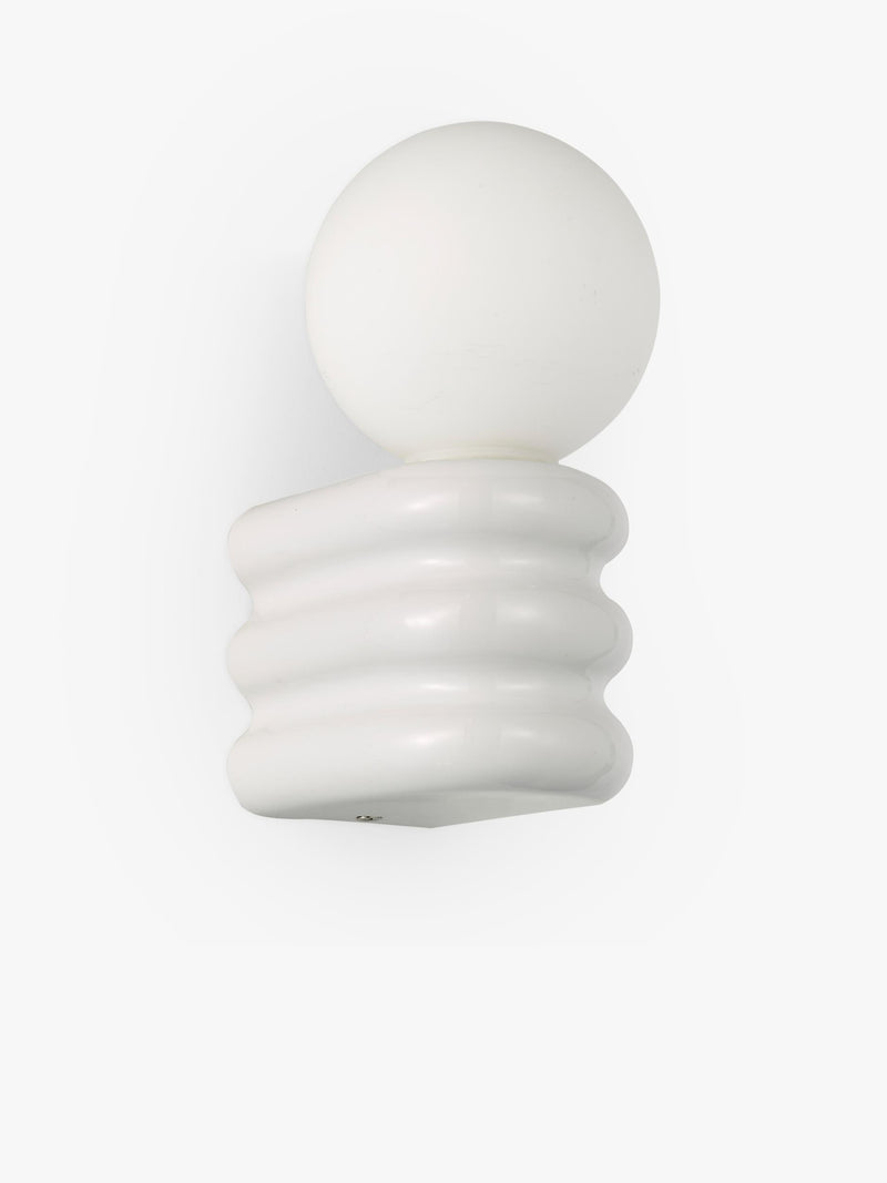 John Lewis Miche bathroom wall light with opal glass globe - British product