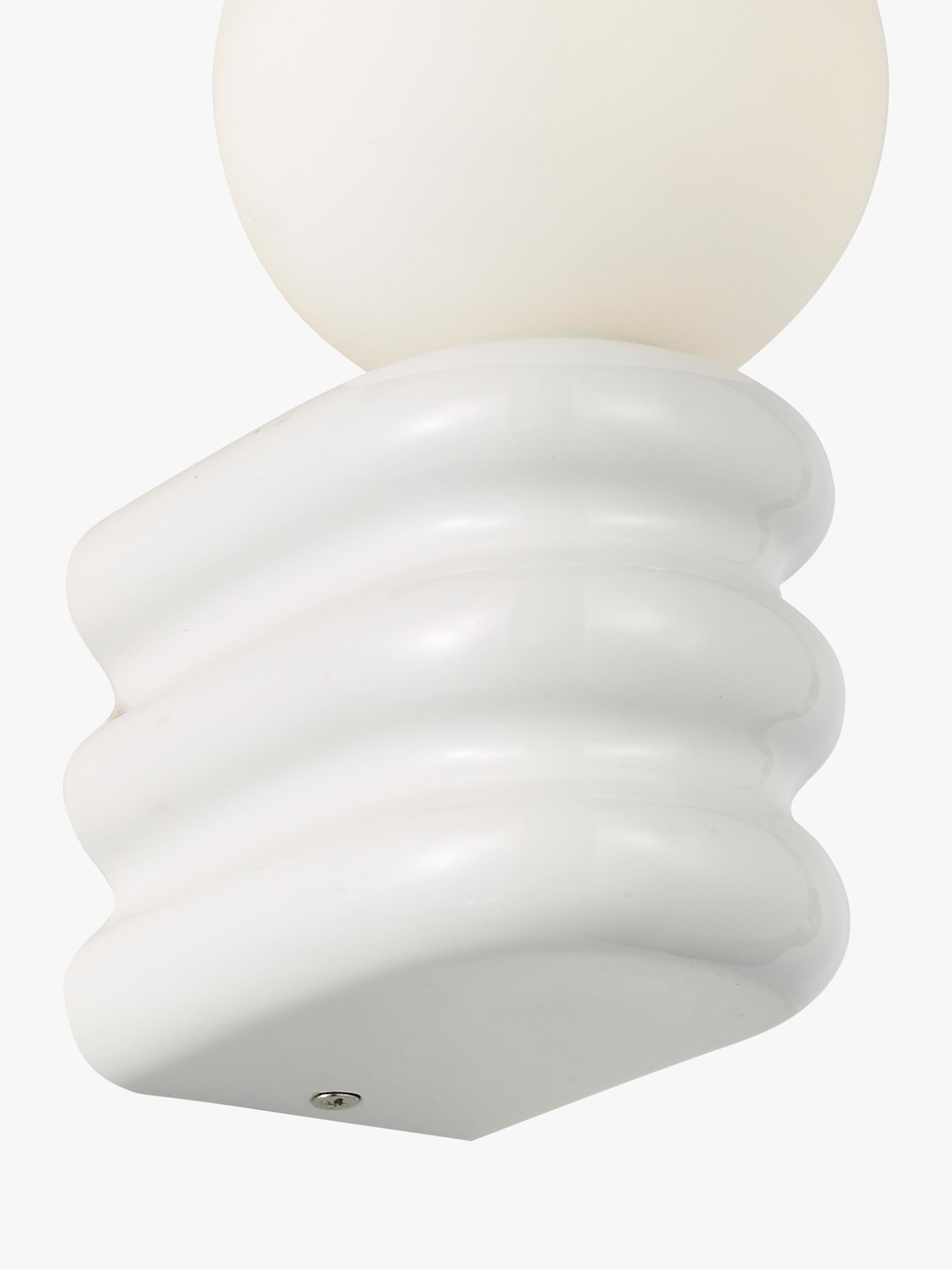 John Lewis Miche bathroom wall light with opal glass globe - British product