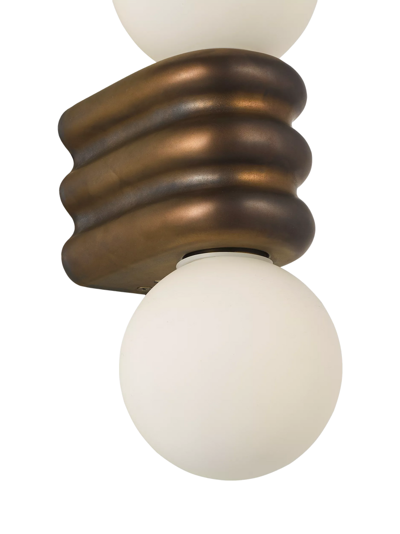 John Lewis Miche double bathroom wall light bronze (British brand)