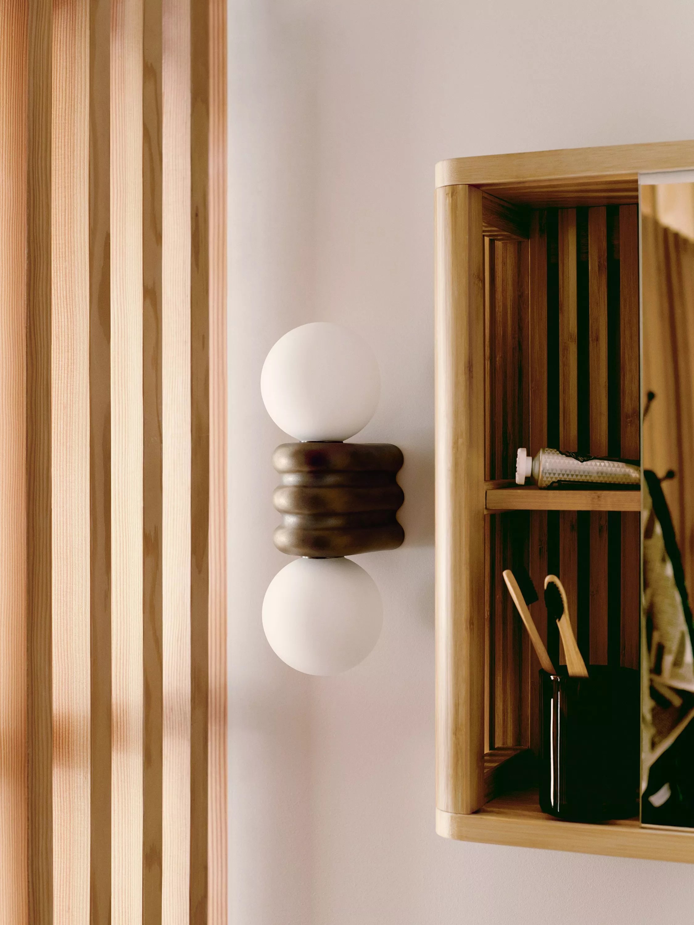 John Lewis Miche double bathroom wall light bronze (British brand)