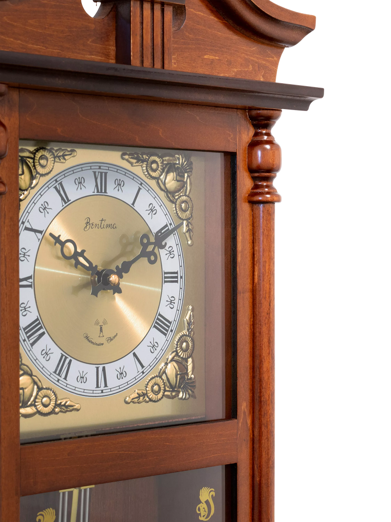 Acctim Westbury radio controlled pendulum wall clock Roman numerals (British brand)