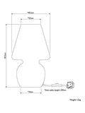 John Lewis Retro Glass Mushroom Table Lamp, imported from the UK