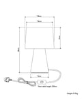 John Lewis Pichi kleine Tischlampe, UK-Version