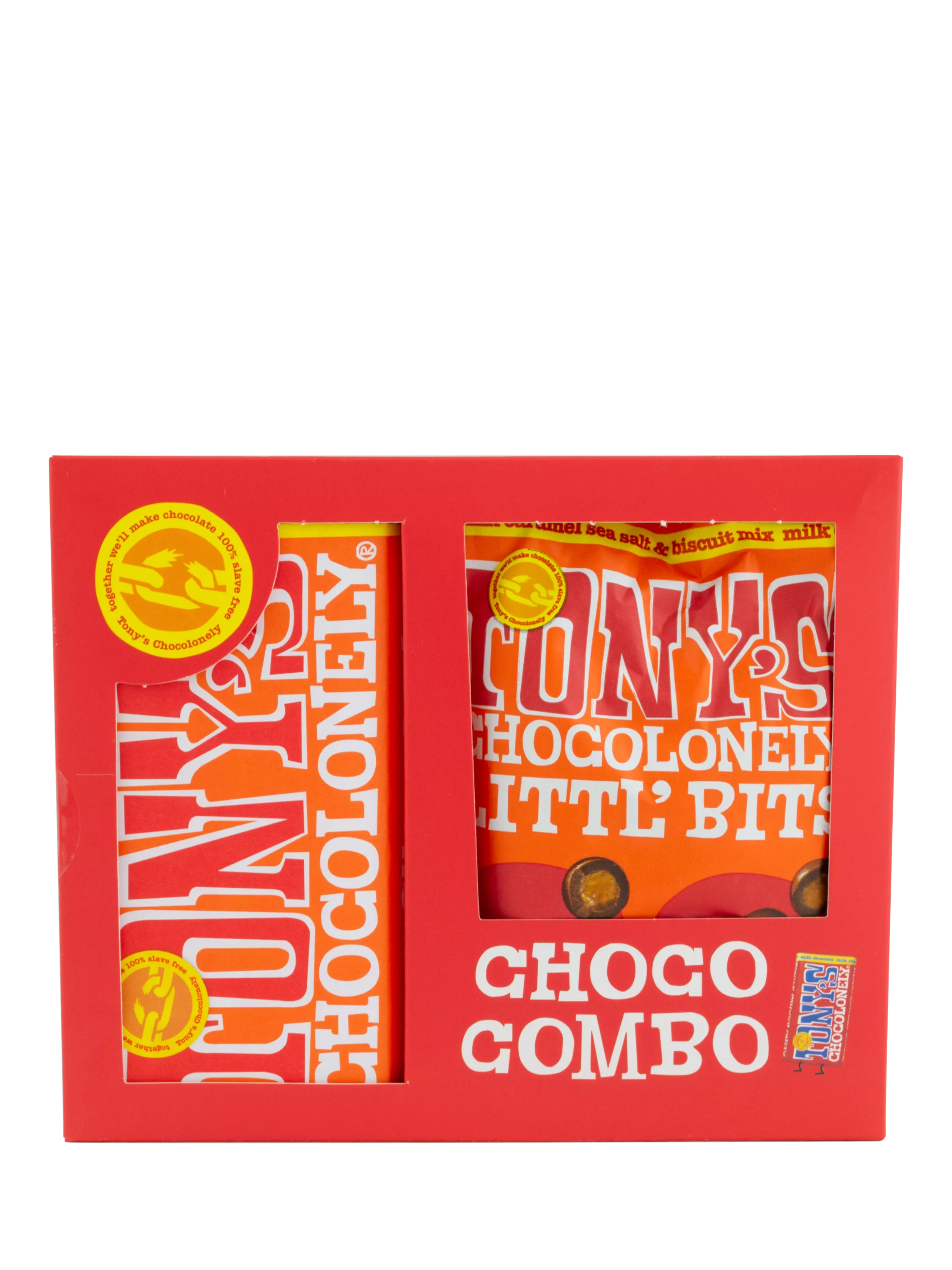 Tony's Chocolonely Littl' Bits Caramel Sea Salt & Biscuit Mix Duo 280g (British brand)