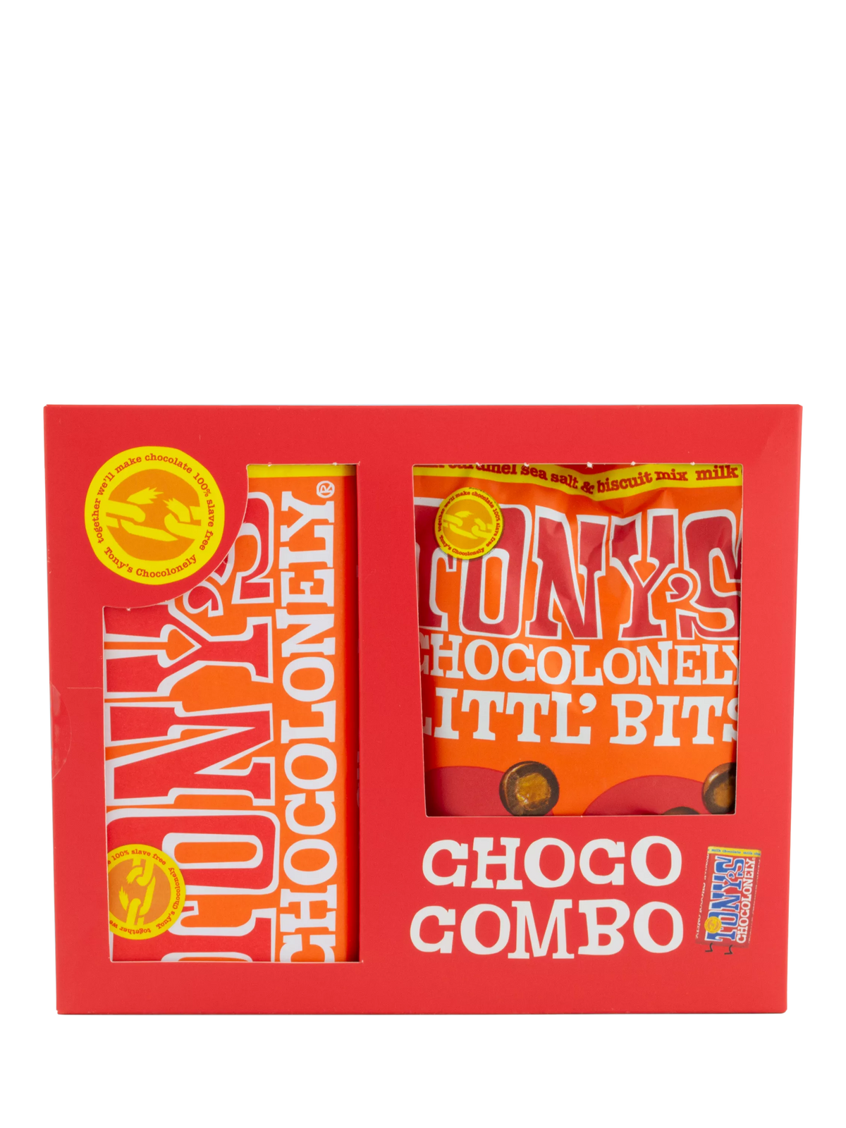 Tony's Chocolonely Littl' Bits Caramel Sea Salt & Biscuit Mix Duo 280g (British brand)