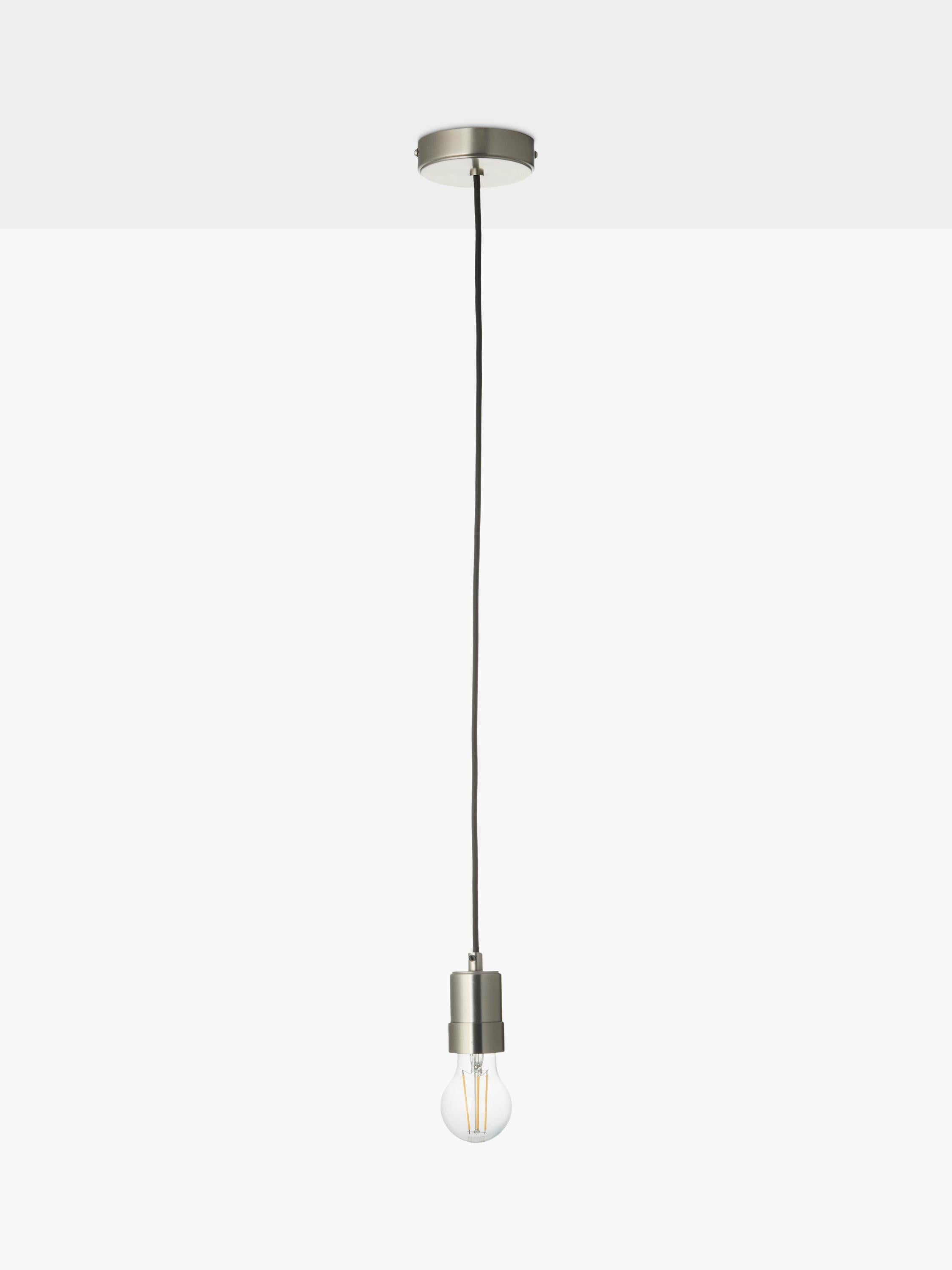 John Lewis Scandi pendant ceiling cord brushed metallic - British product