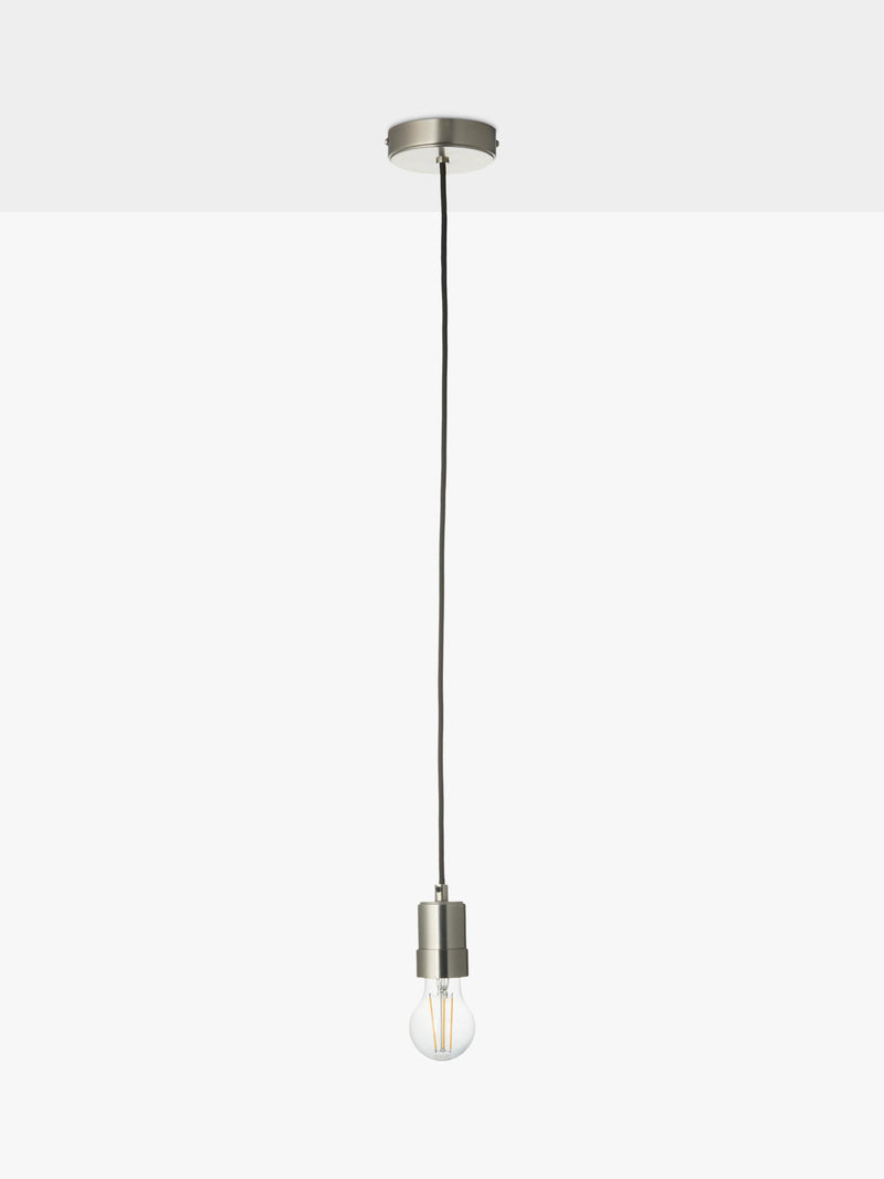 John Lewis Scandi pendant ceiling cord brushed metallic - British product