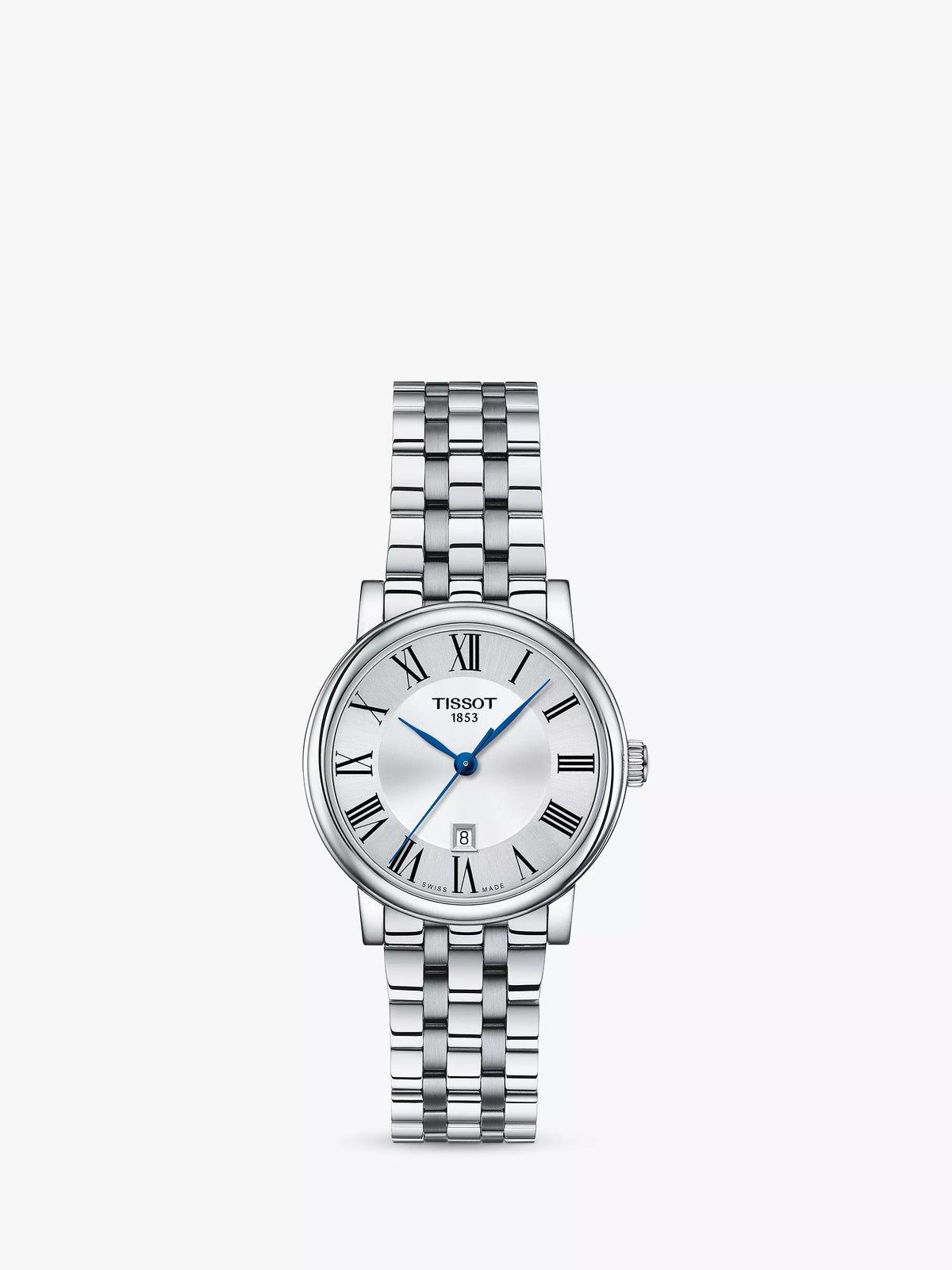 Tissot Carson women's watch silver dial stainless steel bracelet - British product