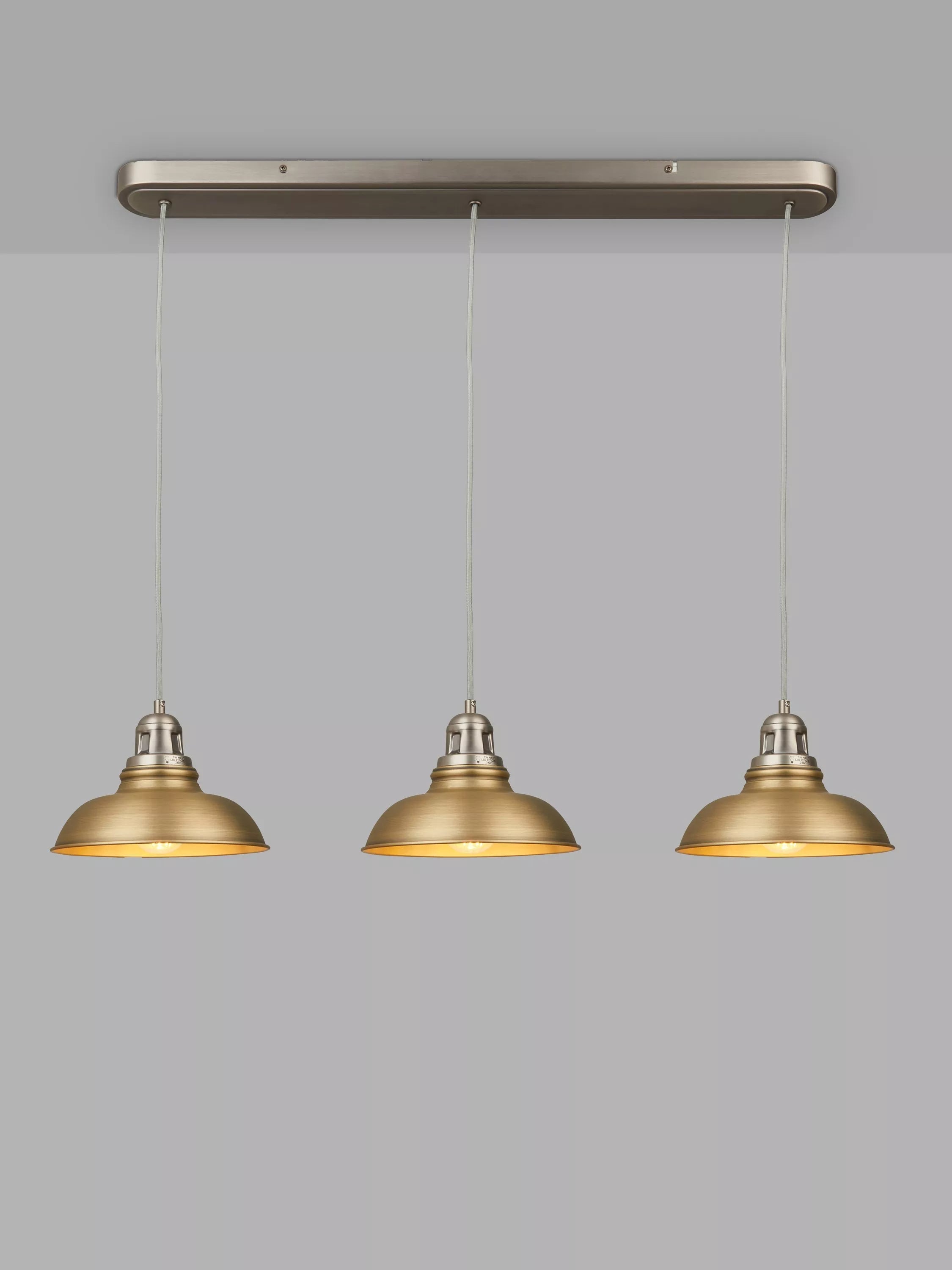John Lewis Millhouse 3 lamp pendant ceiling light, imported from the UK