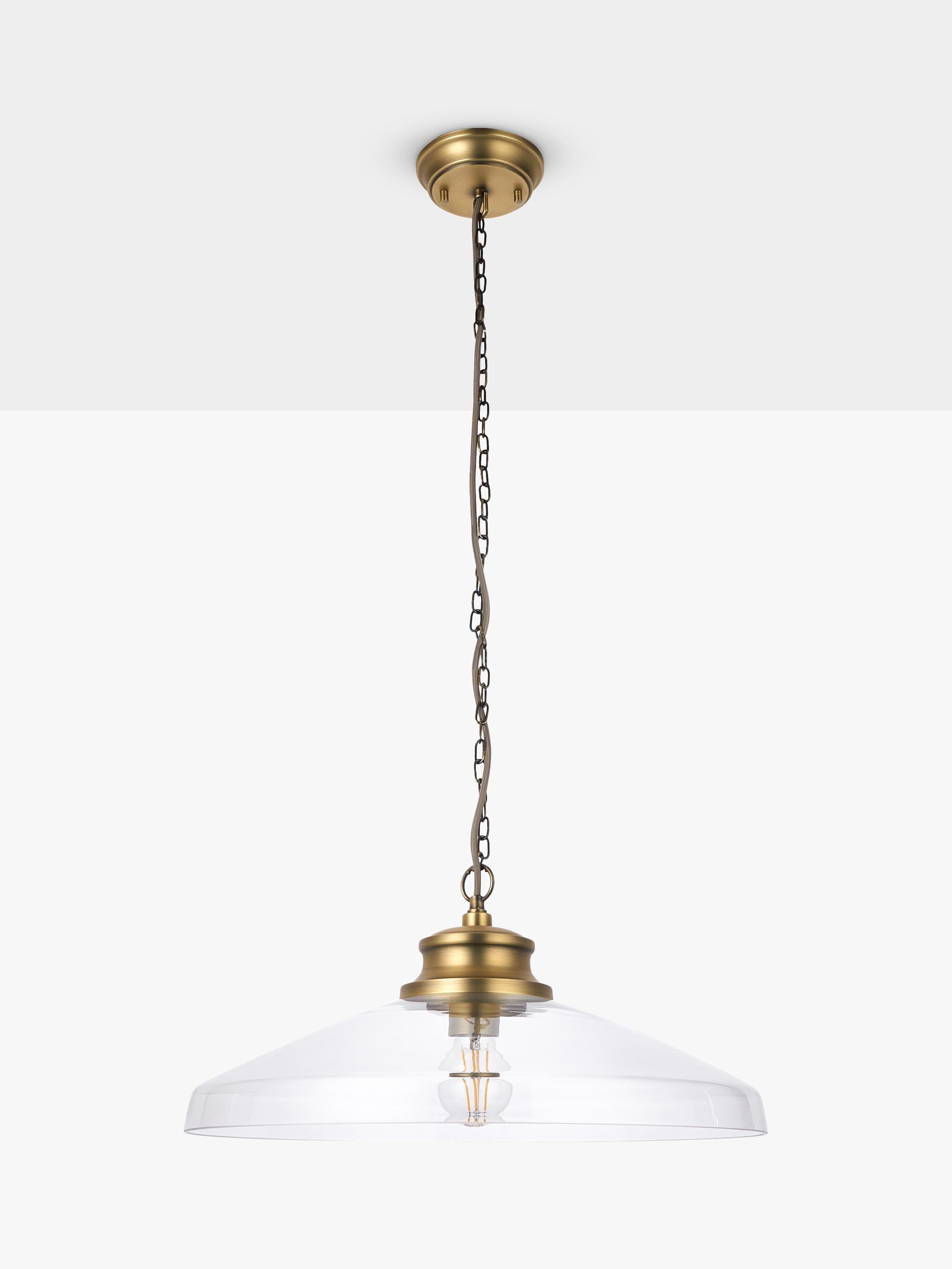 John Lewis Tula large glass pendant light antique finish, imported from the UK