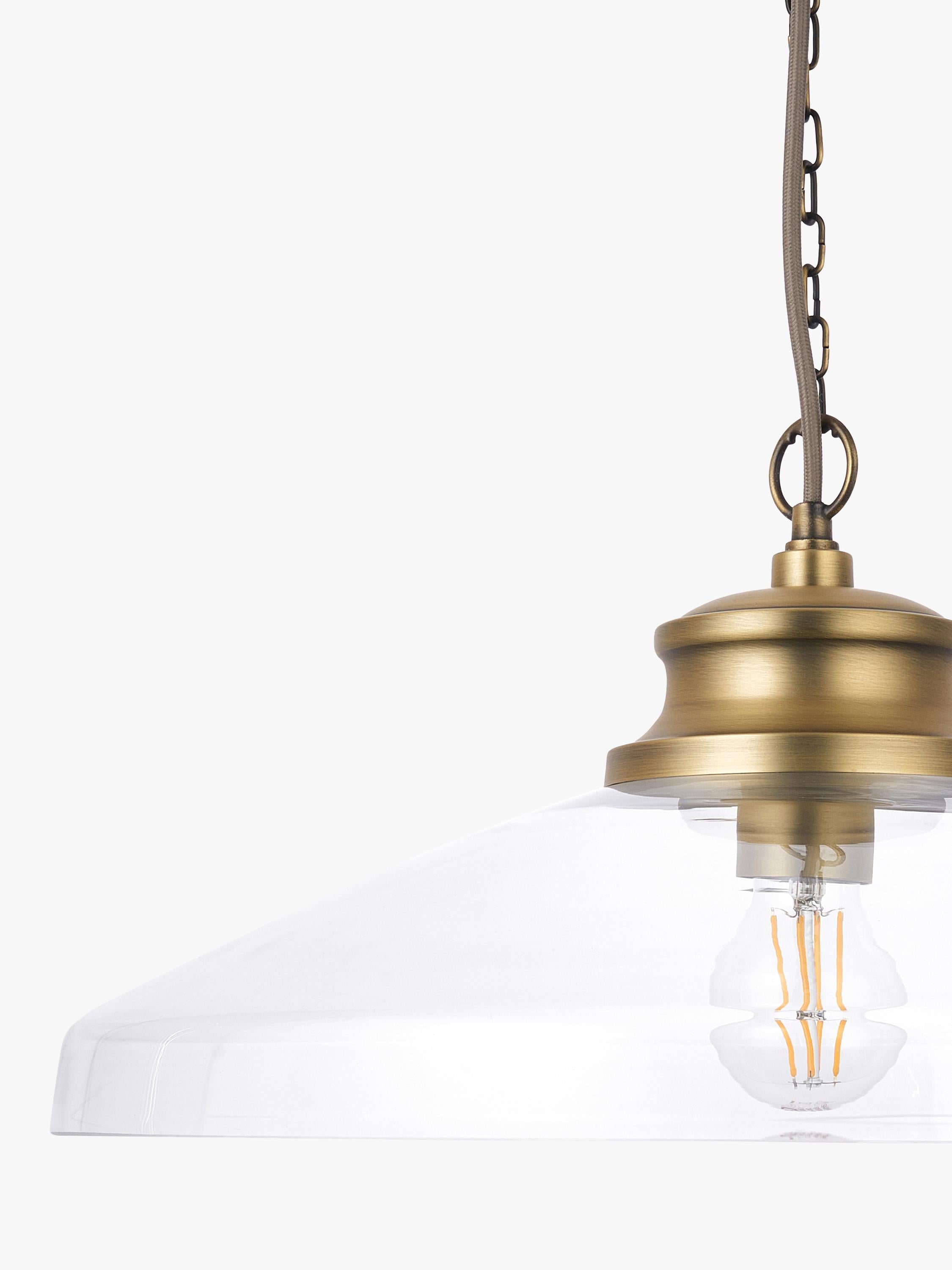 John Lewis Tula large glass pendant light antique finish, imported from the UK