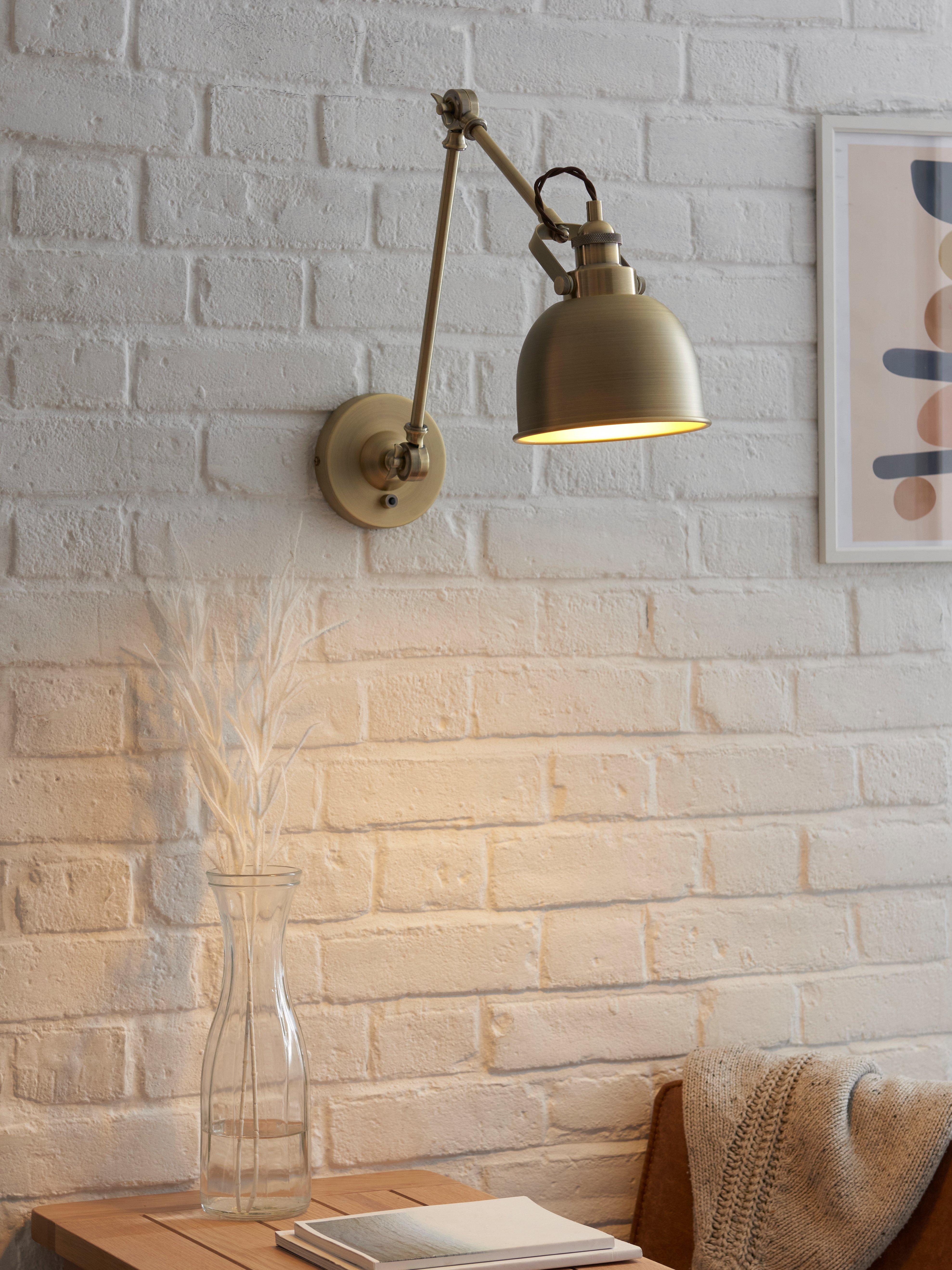 John Lewis Baldwin Reach wall light brass finish, UK version