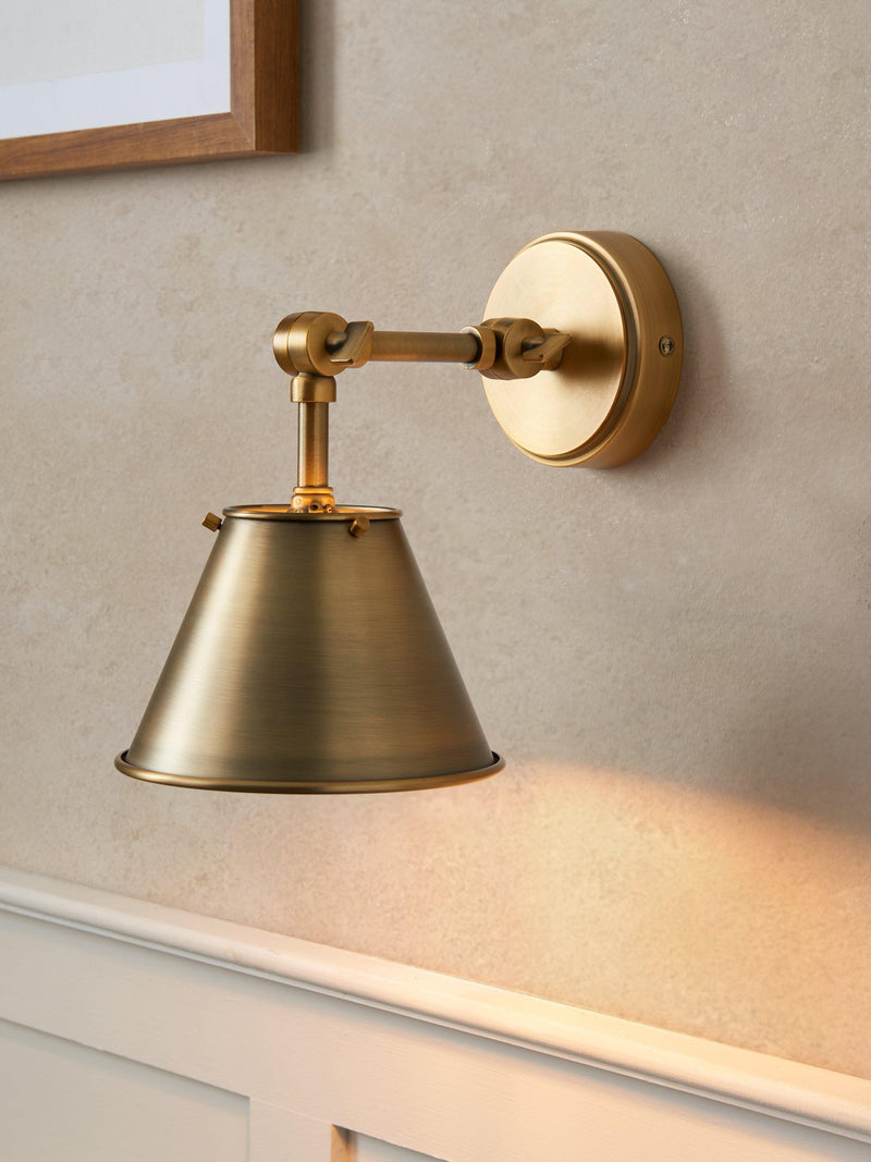 John Lewis Nicolas downlighter wall light brass finish - British product