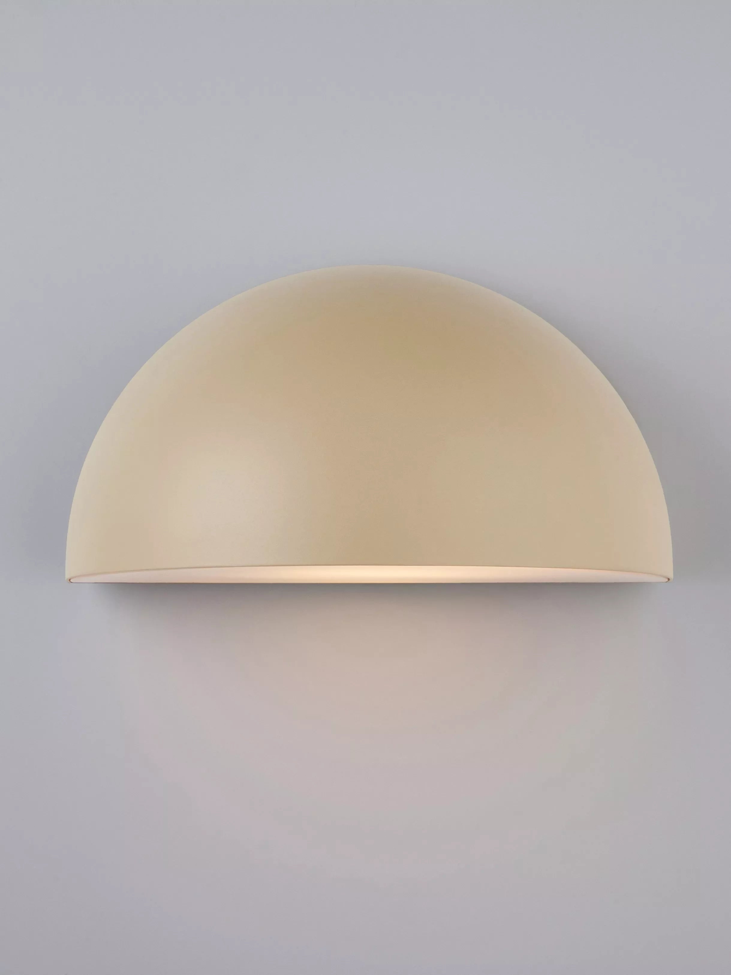 John Lewis Heftig Outdoor Washer Wall Light, Warm Sand