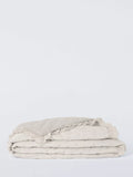 John Lewis chambray stripe reversible quilted bedspread natural - British product