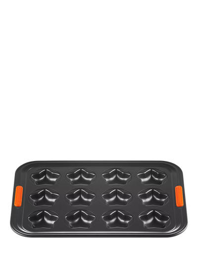 John Lewis Le Creuset Carbon Steel Non-Stick Star Bake Tray 12 Cup Muffin Tin- Buy online at McGrocer