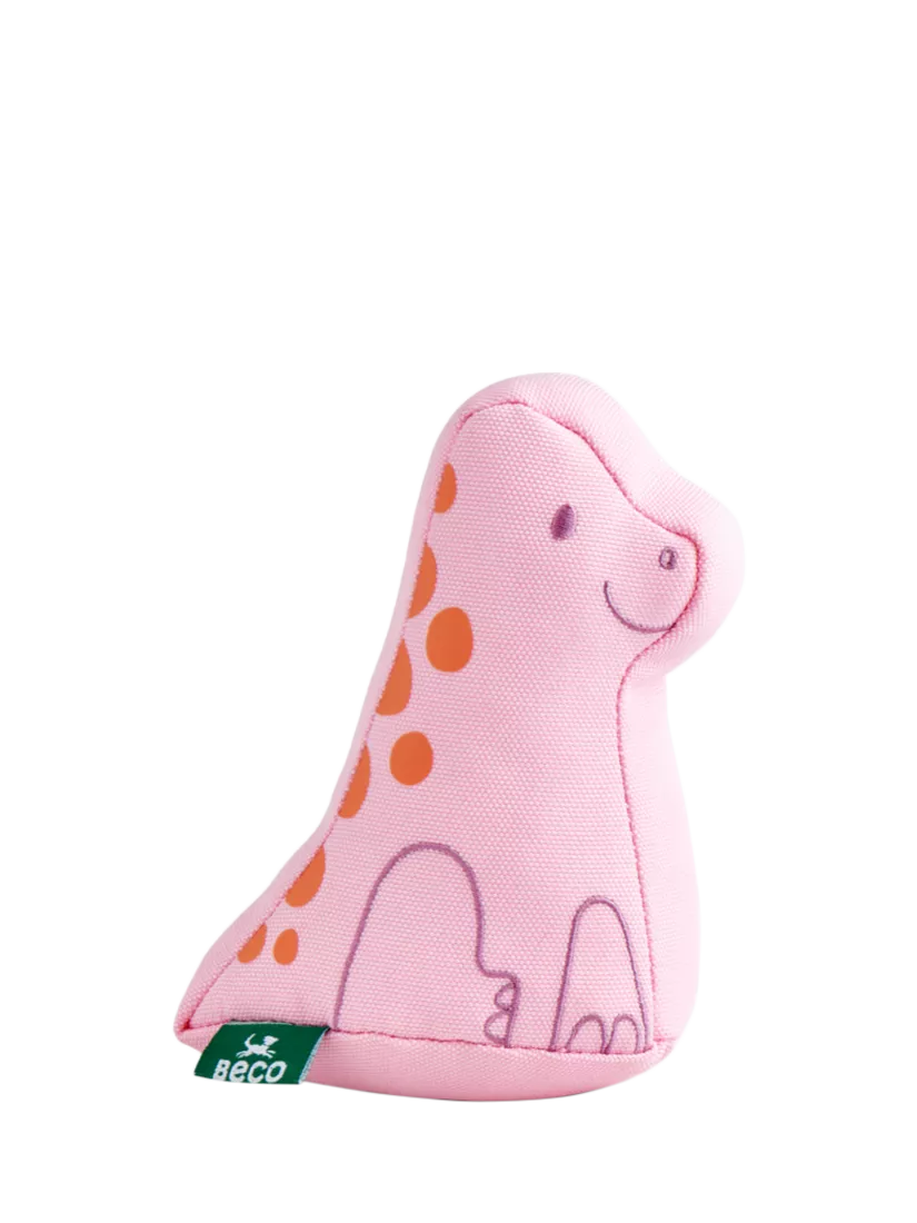 Beco Pets baby dino pet toy in pink - British product