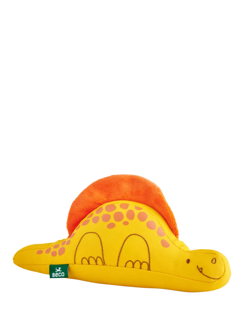 Beco Pets dinosaur pet toy yellow medium (British brand)
