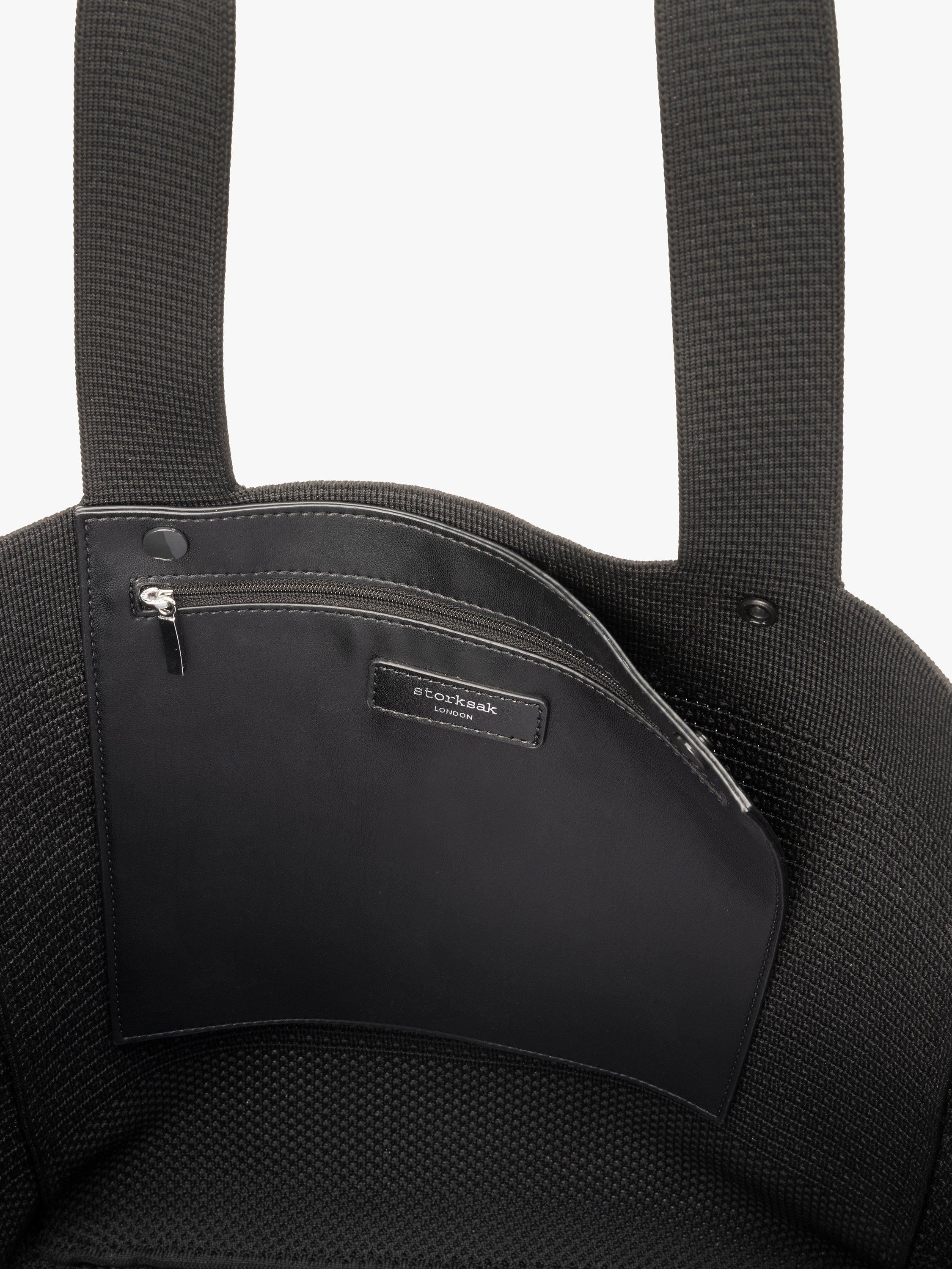 Storksak Thea black tote bag with changing mat (British brand)