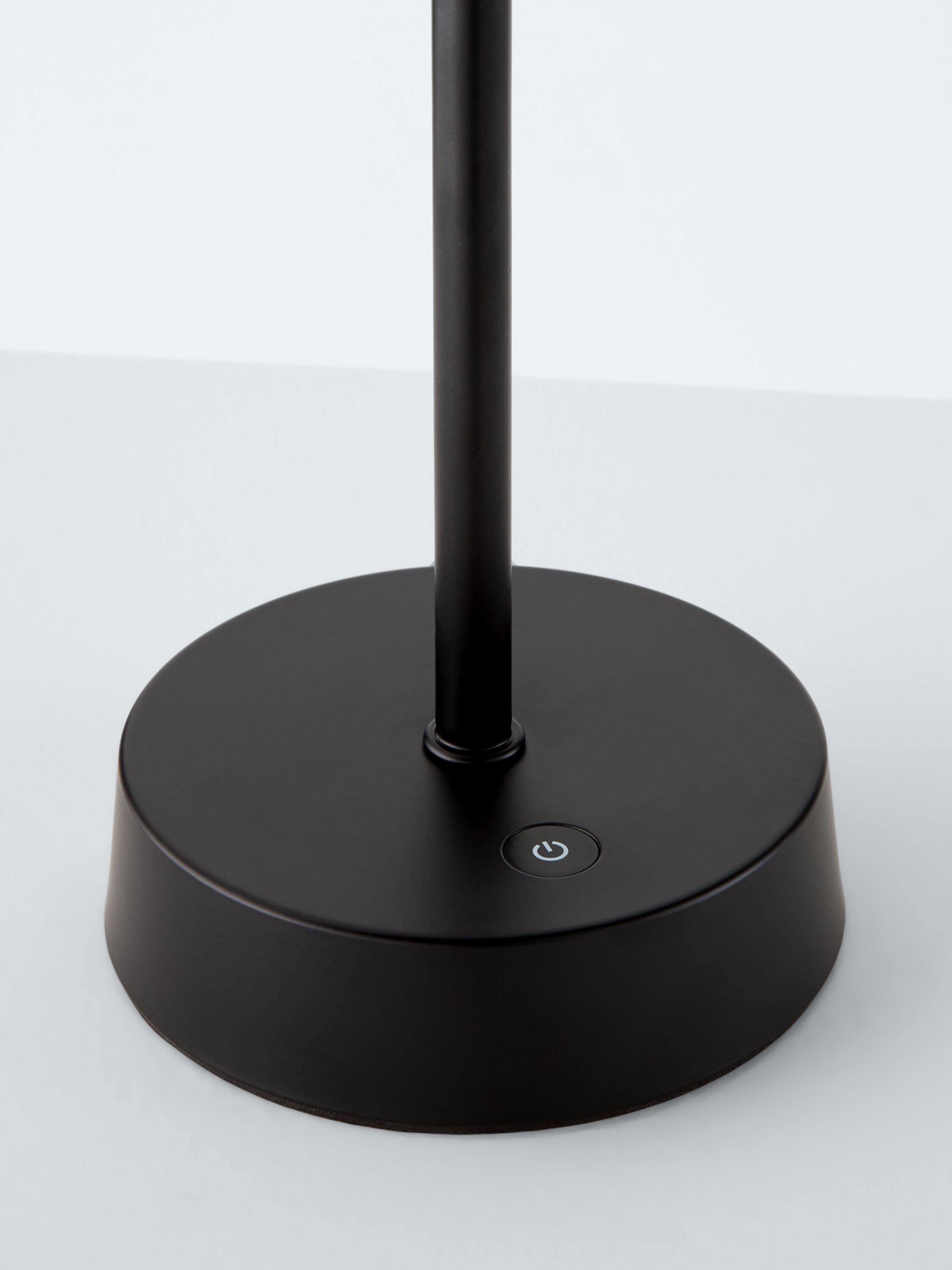 John Lewis Ernie rechargeable LED table lamp black, imported from the UK