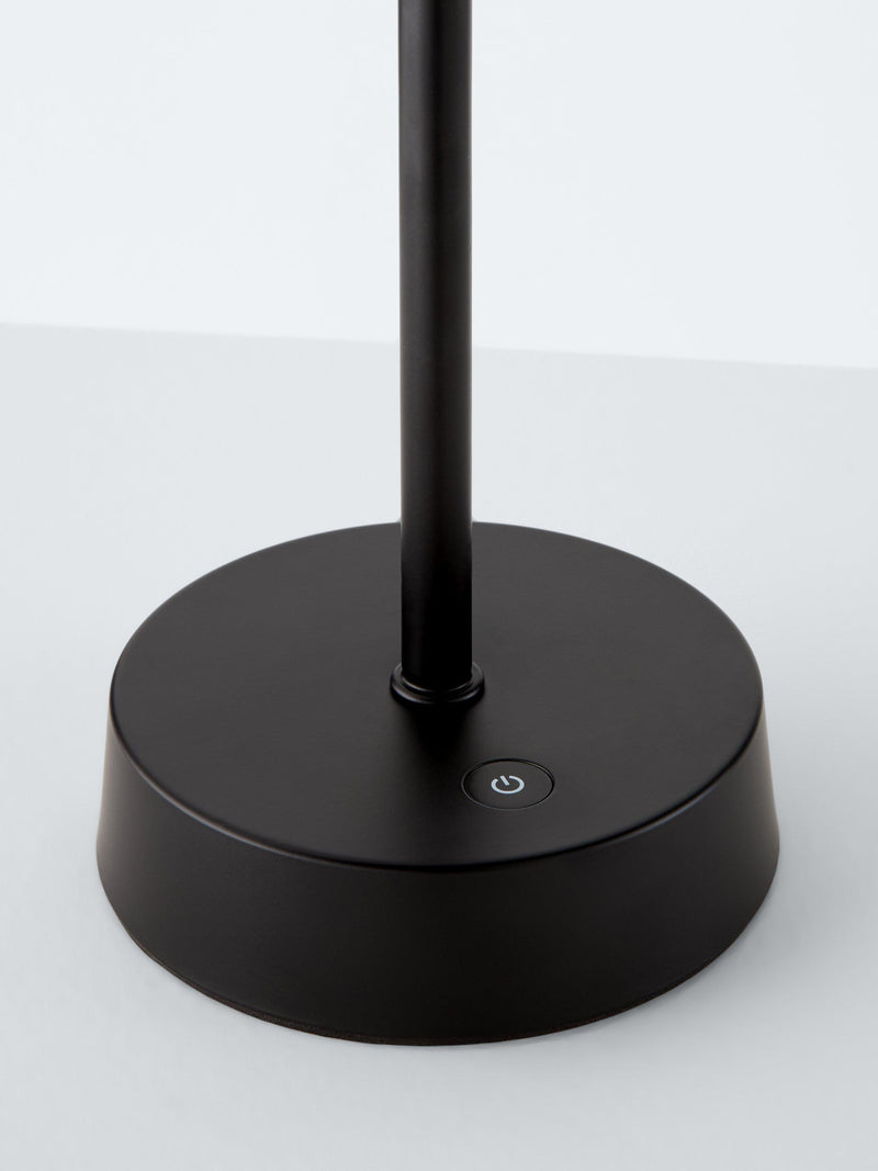 John Lewis Ernie rechargeable LED table lamp black, imported from the UK