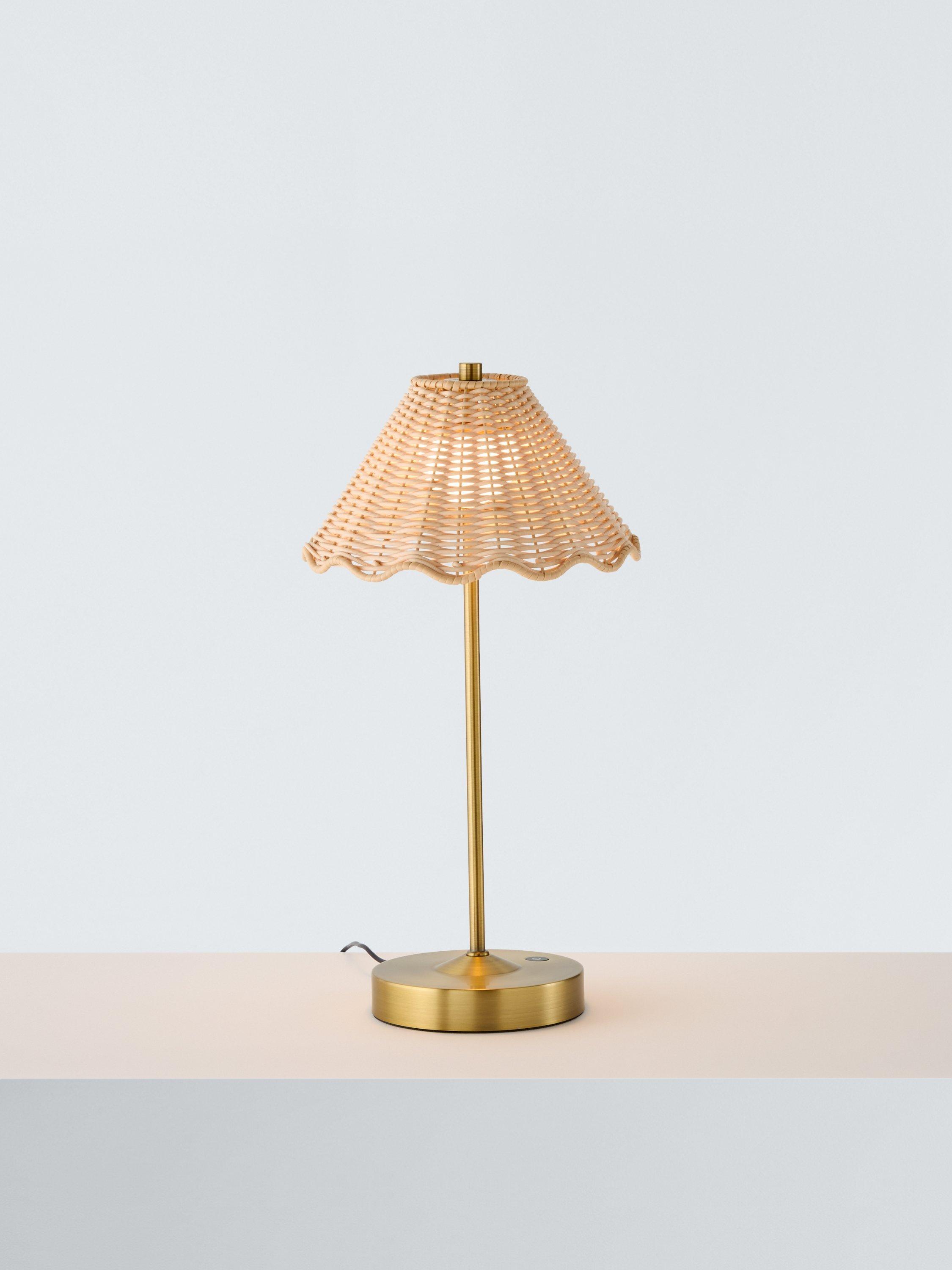 John Lewis Nellie rechargeable rattan table lamp (British brand)