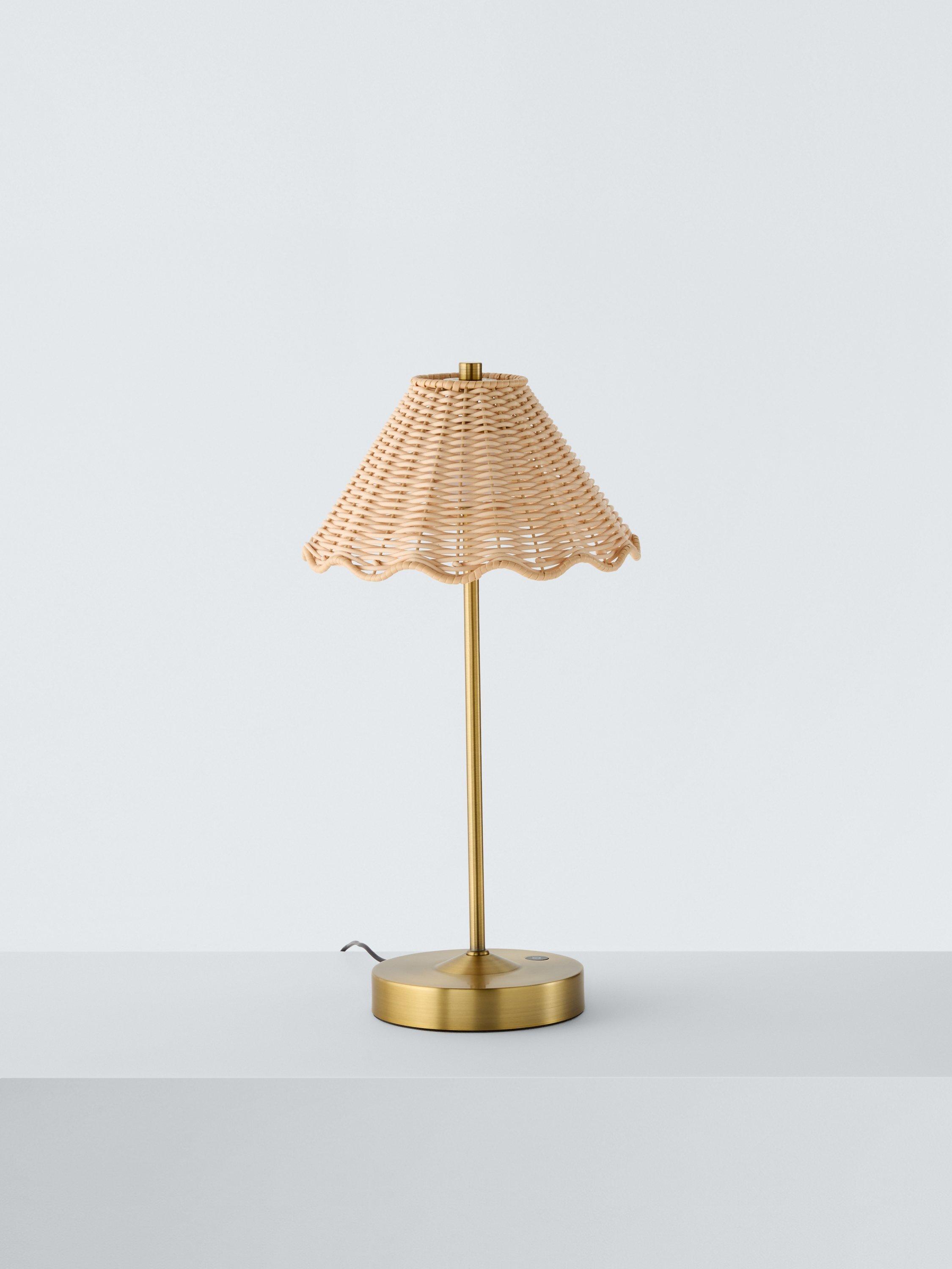 John Lewis Nellie rechargeable rattan table lamp (British brand)