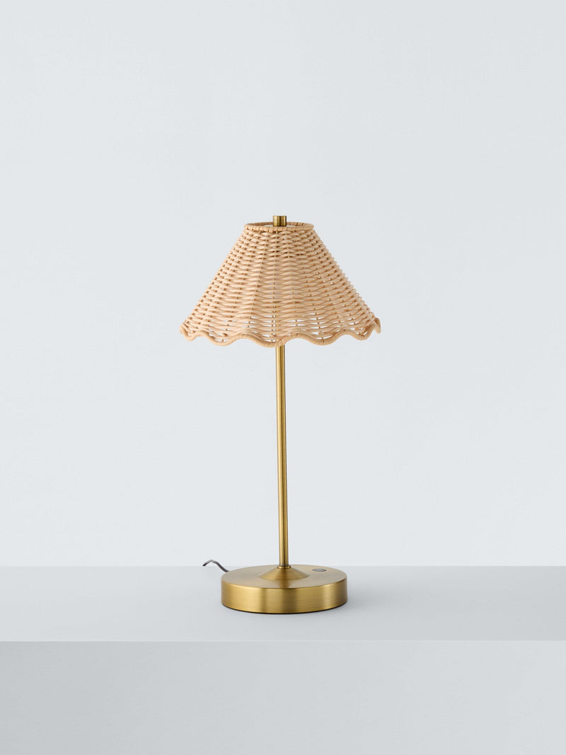 John Lewis Nellie rechargeable rattan table lamp (British brand)
