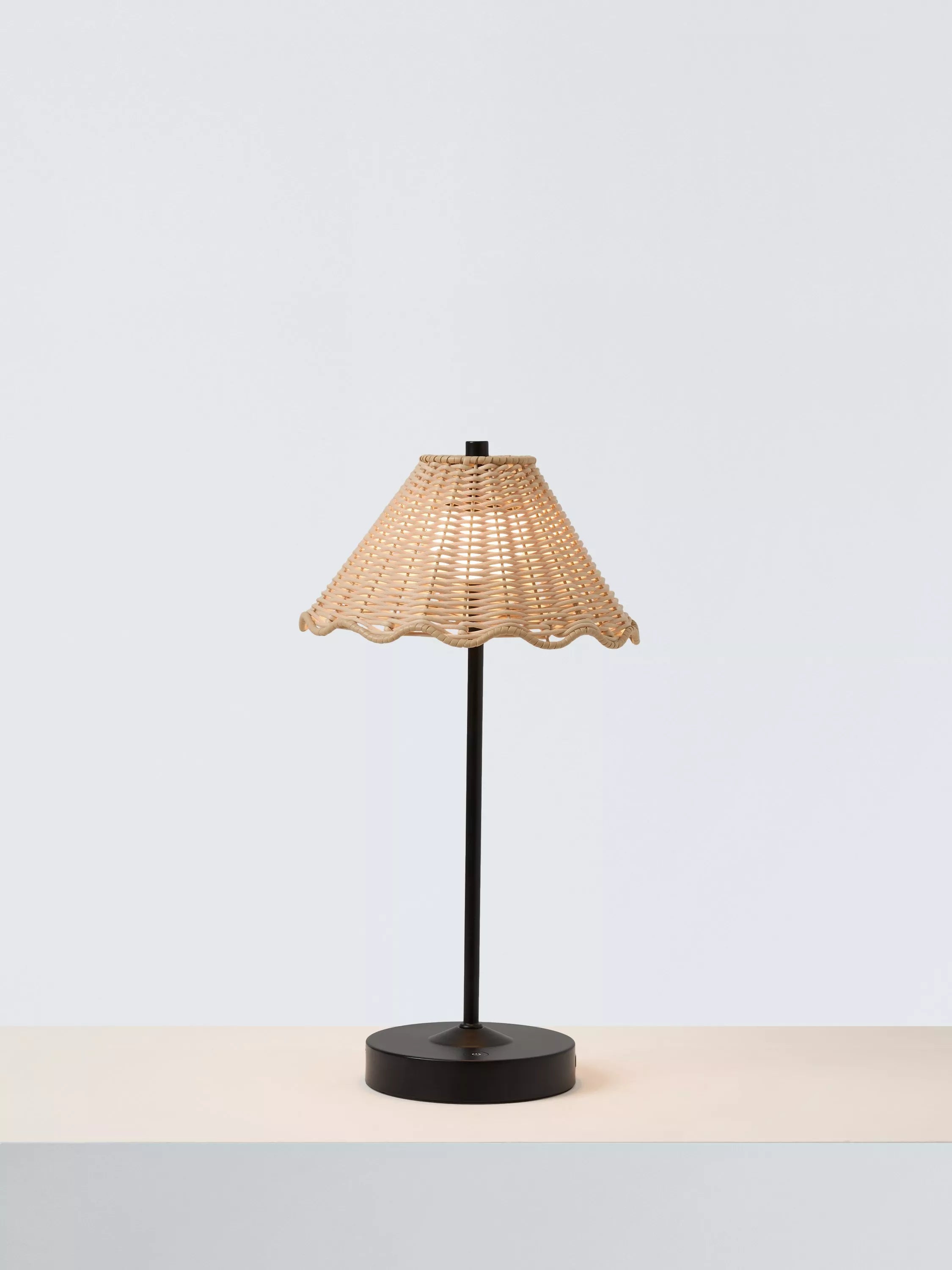 John Lewis Nellie rechargeable rattan table lamp (British brand)