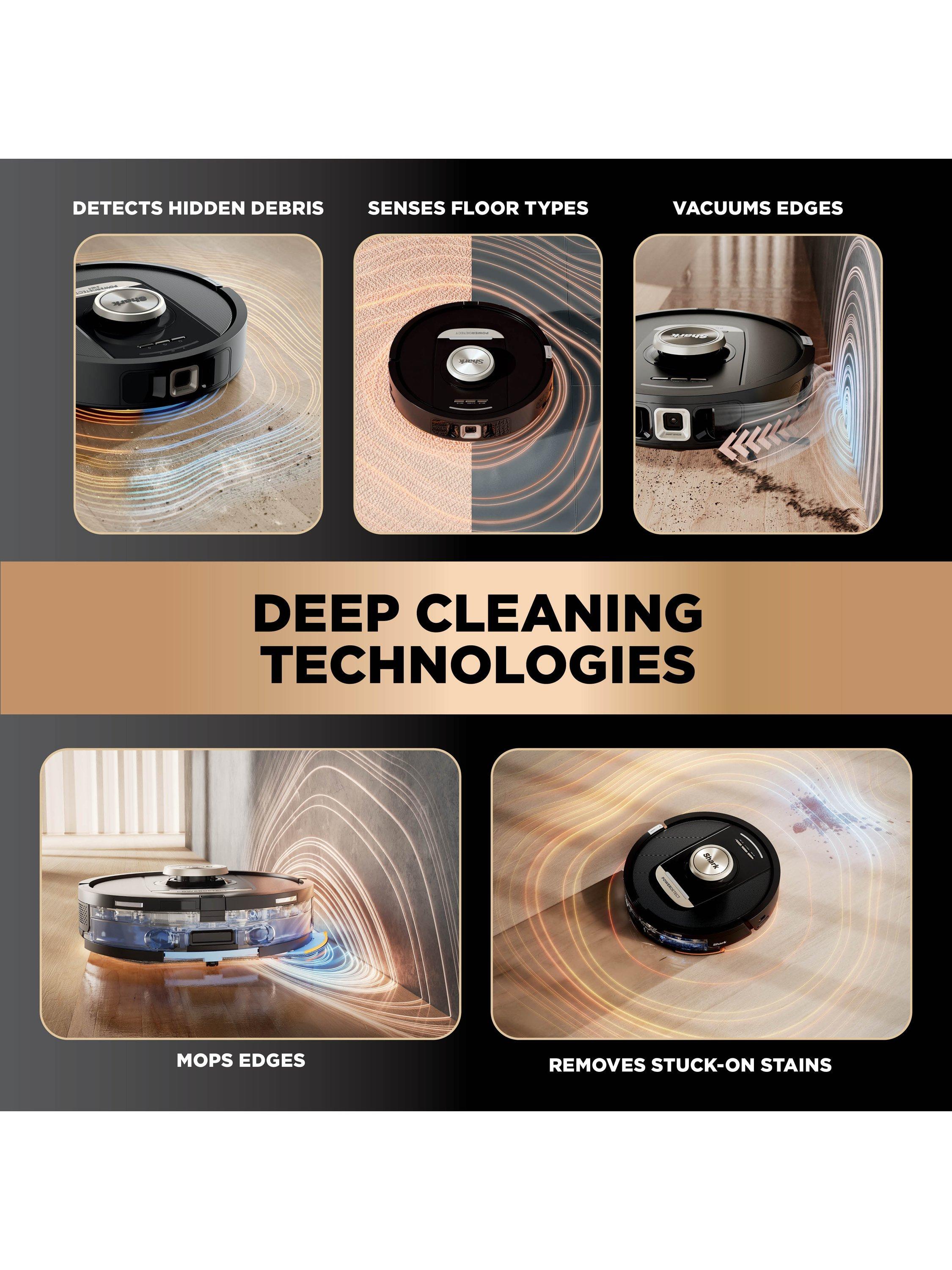Shark PowerDetect NeverTouch Pro 2-in-1 self-emptying robot vacuum and mop, black (British brand)