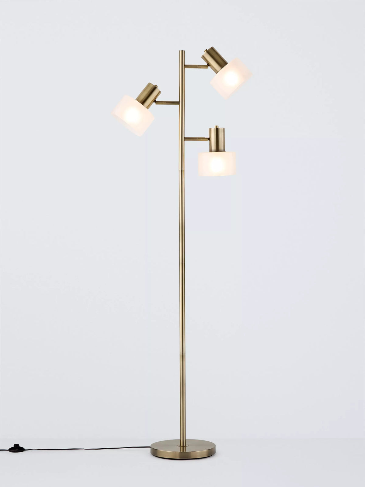 John Lewis Rodos triple floor lamp in antique brass (British brand)