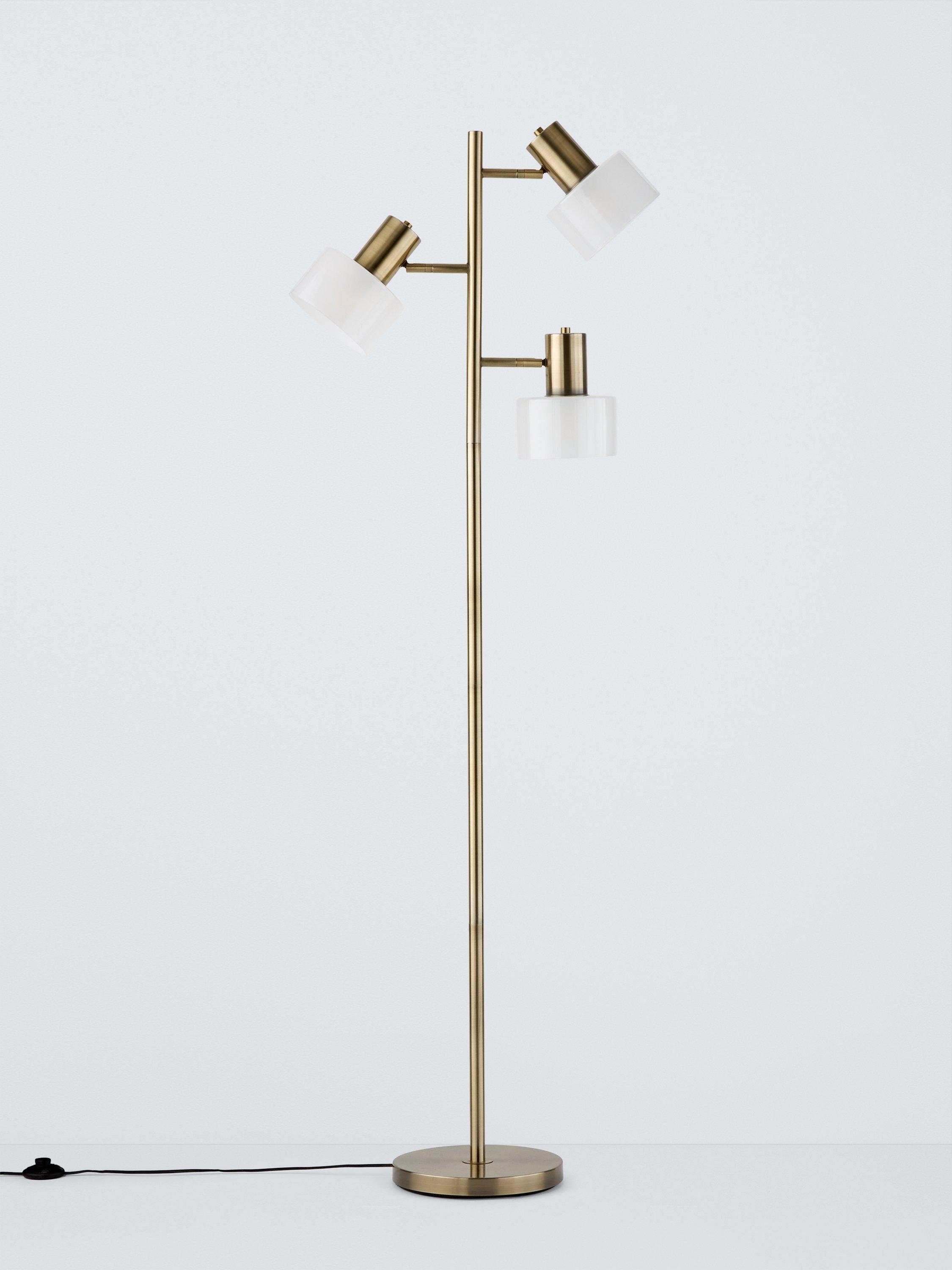 John Lewis Rodos triple floor lamp in antique brass (British brand)