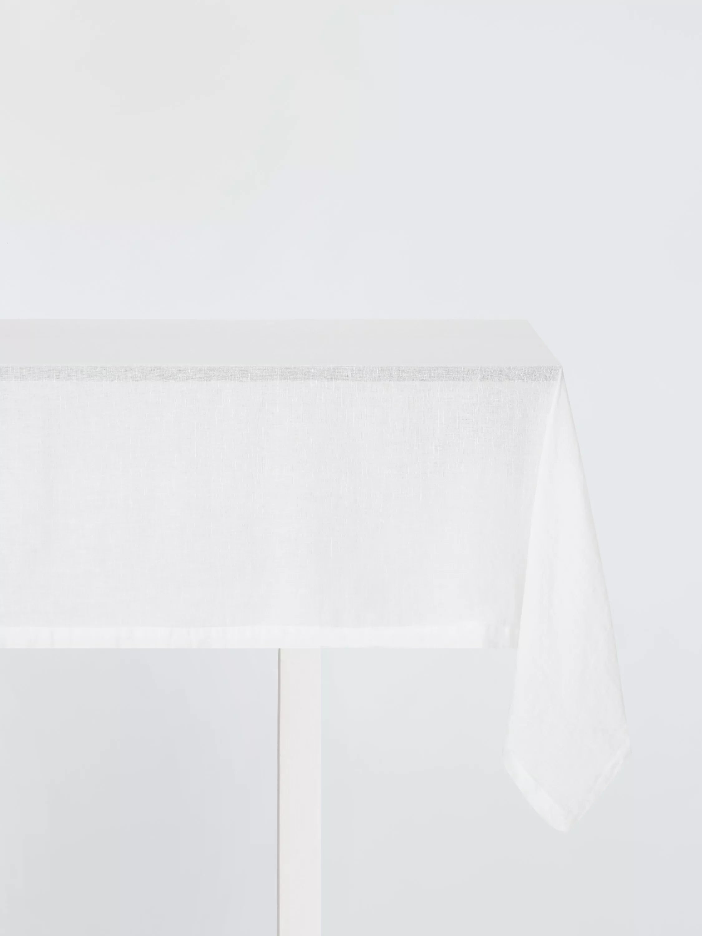 John Lewis cotton linen blend rectangular tablecloth 250x160cm white, UK version