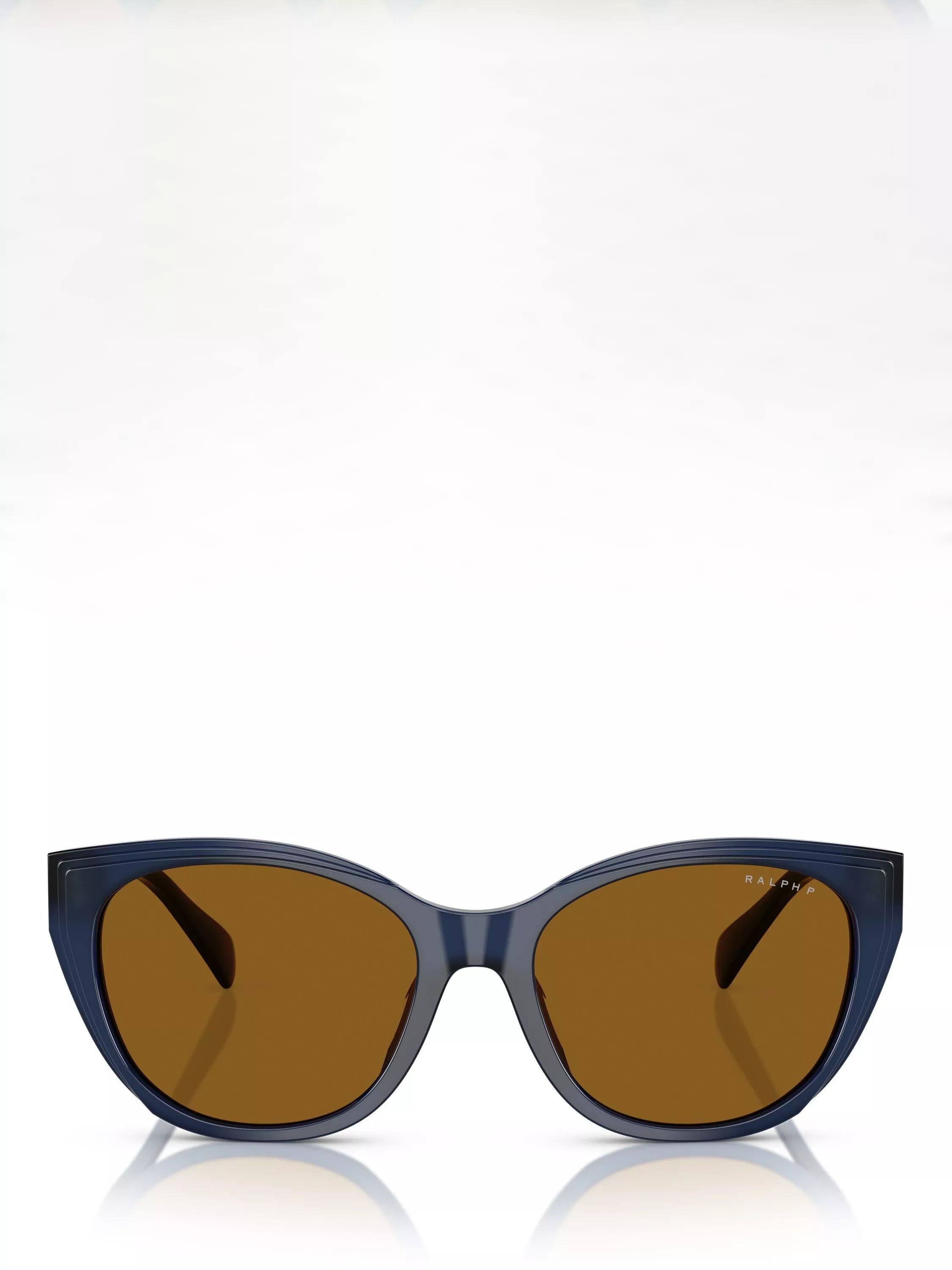 Ralph Lauren polarised round sunglasses shiny transparent blue - British product