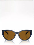 Ralph Lauren polarised round sunglasses shiny transparent blue - British product