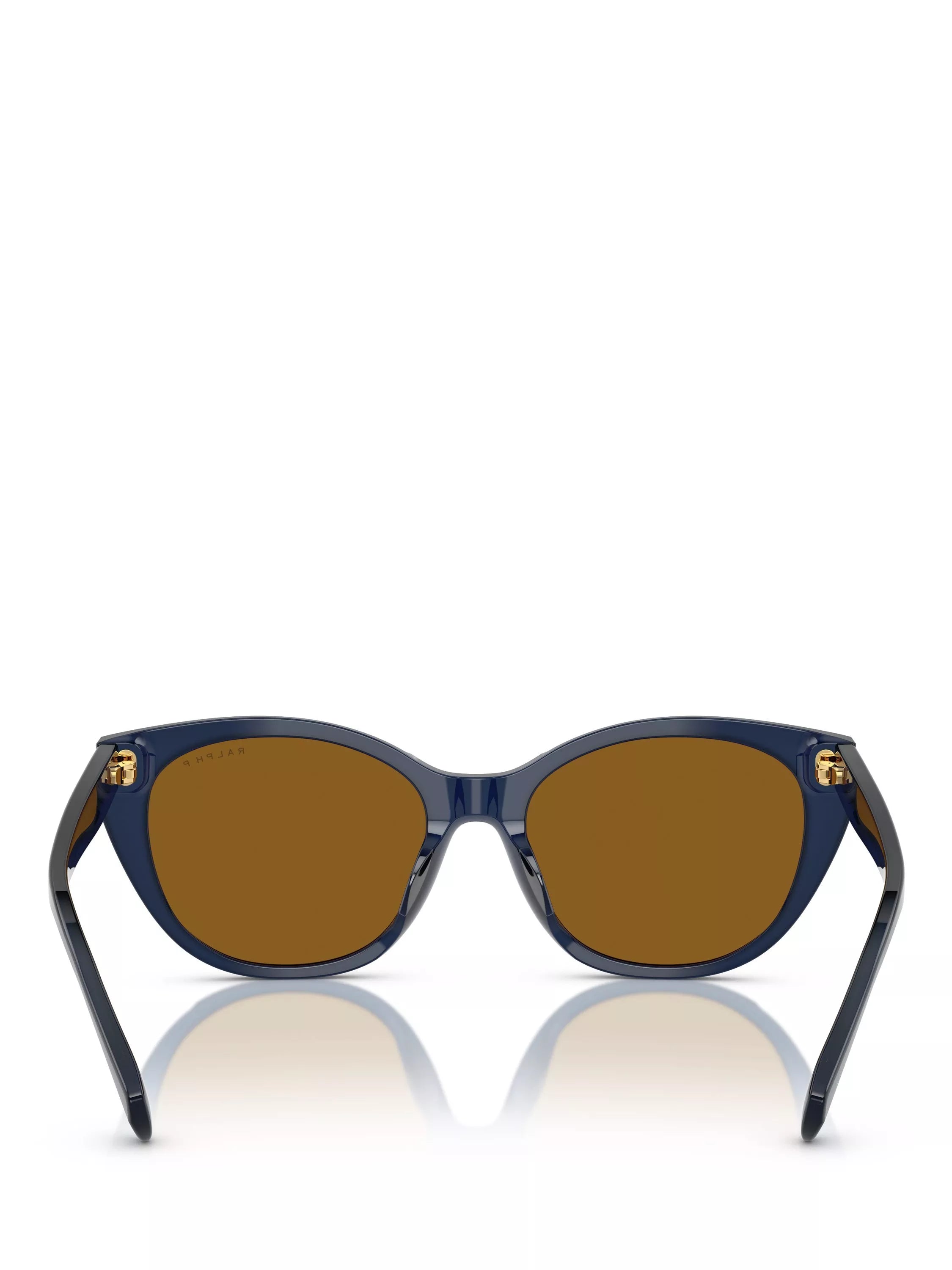 Ralph Lauren polarised round sunglasses shiny transparent blue - British product