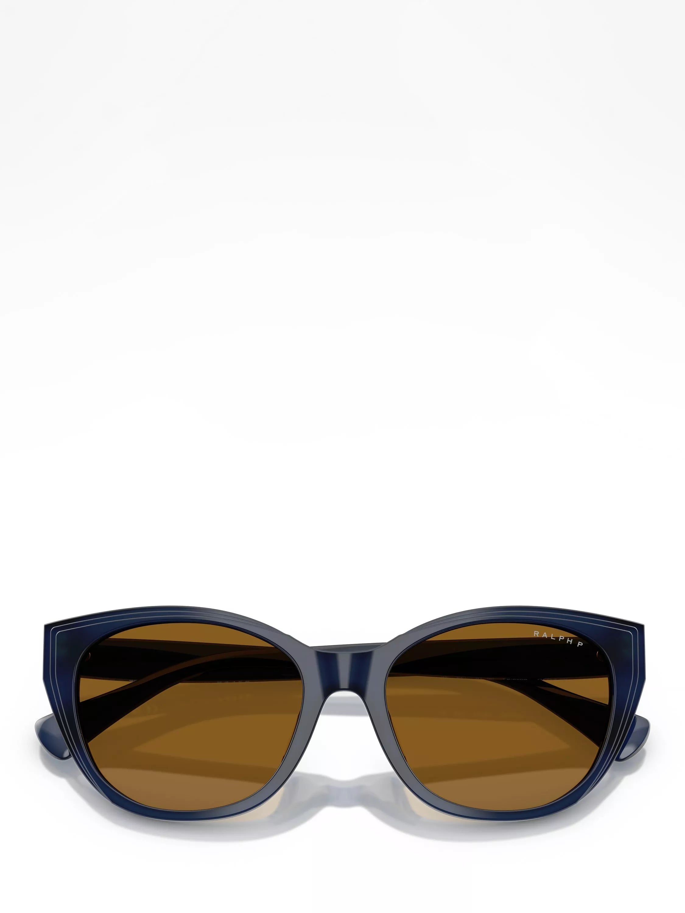 Ralph Lauren polarised round sunglasses shiny transparent blue - British product