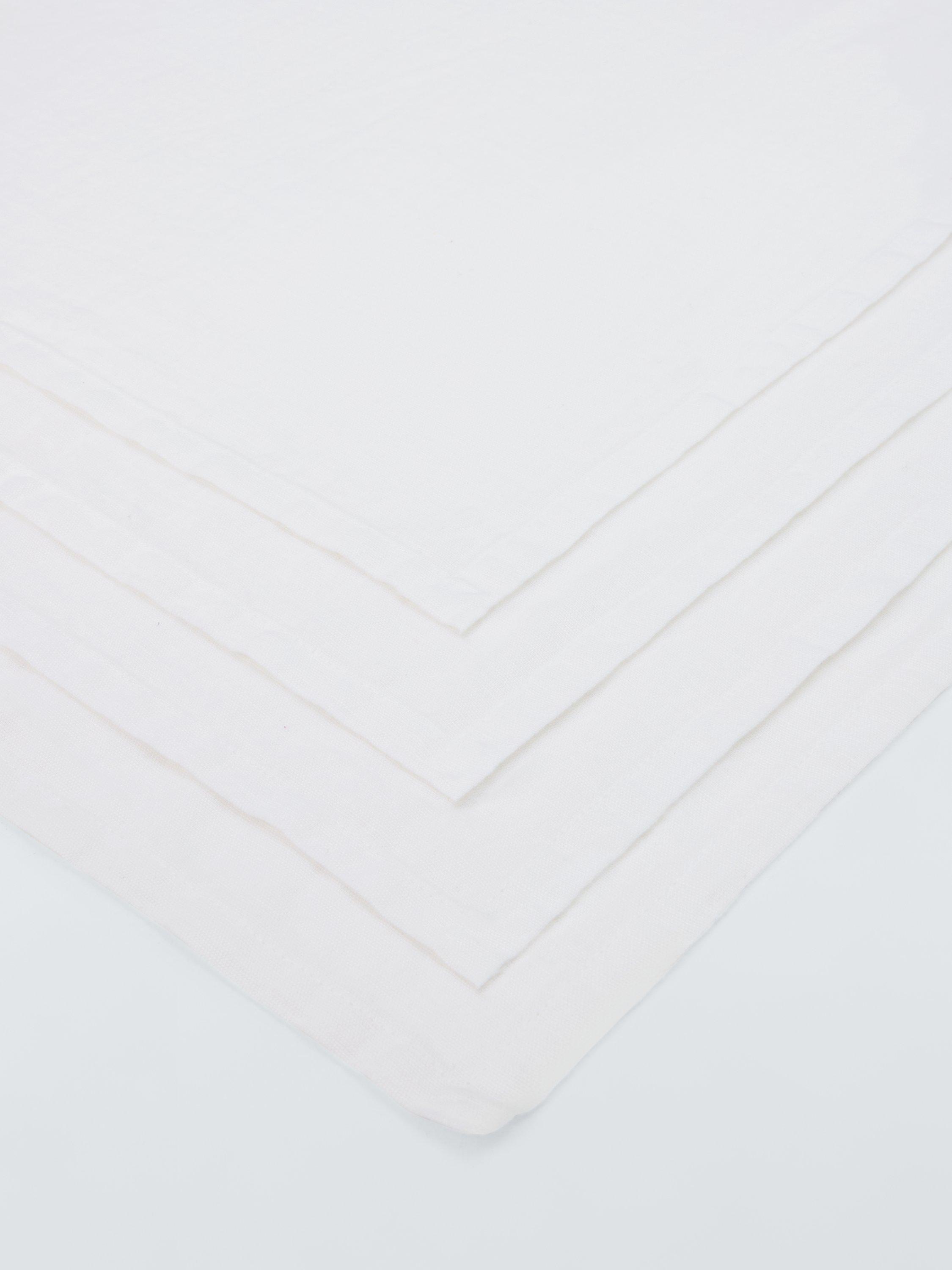 John Lewis cotton linen blend napkins set of 4 white (British brand)