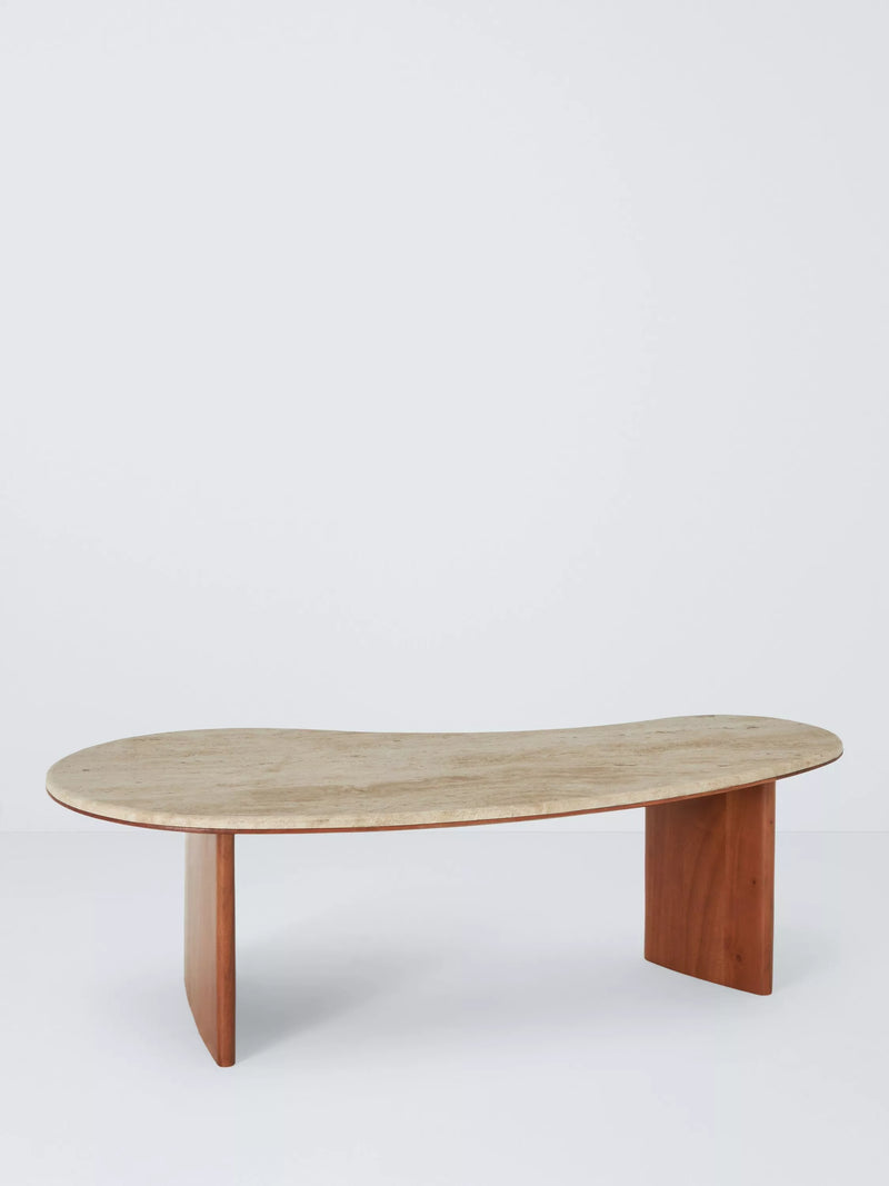 John Lewis travertine coffee table natural wide - British product