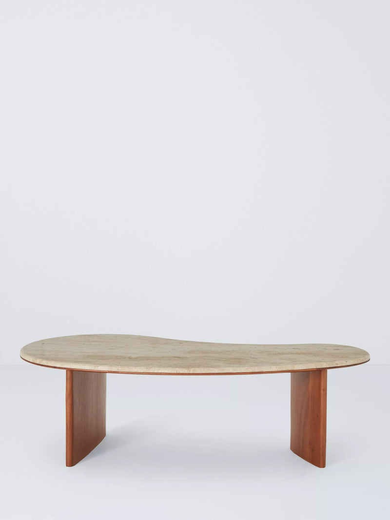 John Lewis travertine coffee table natural wide - British product