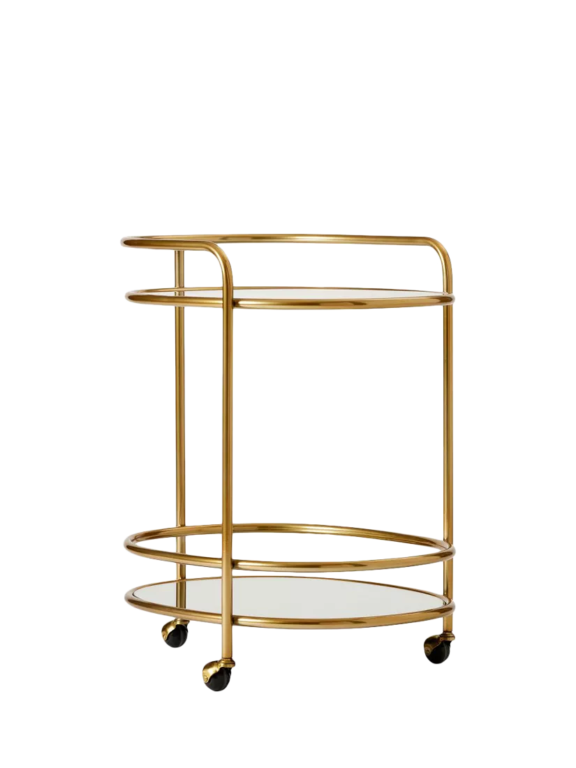 West Elm Albee bar cart antique brass - UK version
