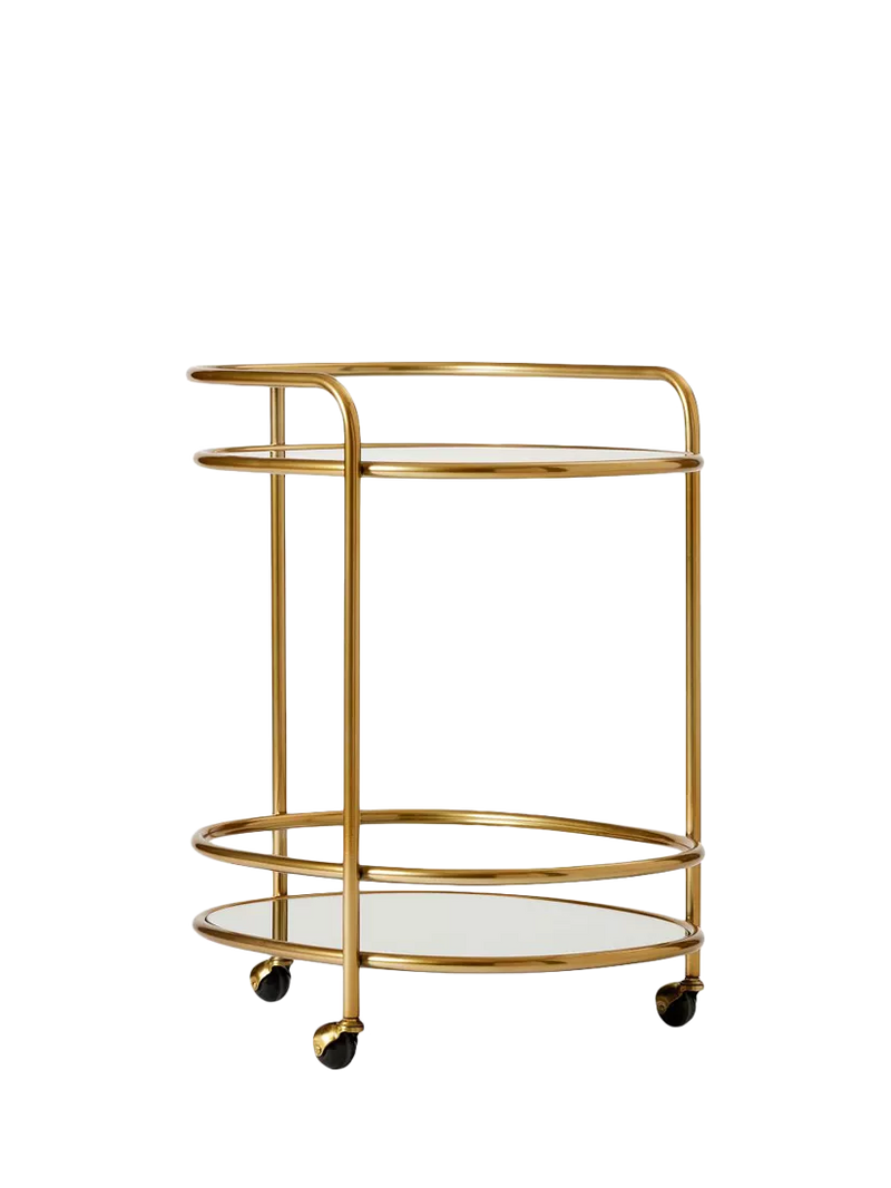 West Elm Albee bar cart antique brass - UK version
