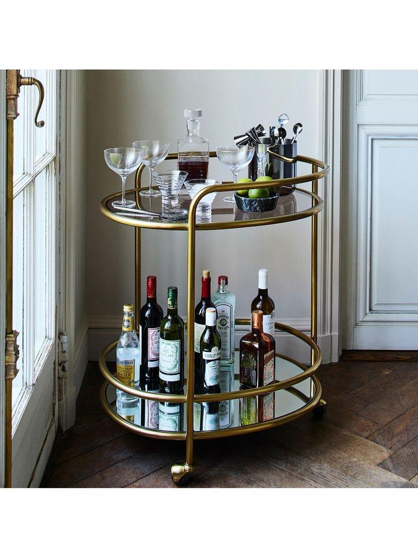 West Elm Albee bar cart antique brass - UK version