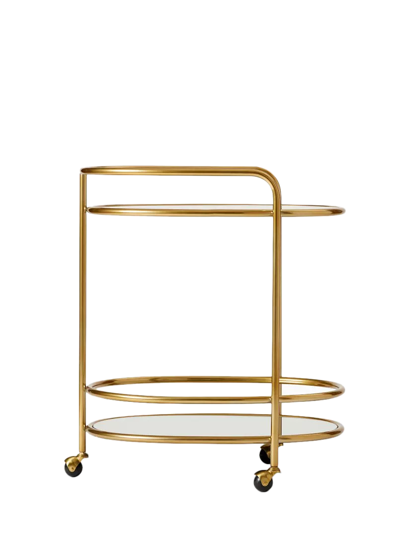 West Elm Albee bar cart antique brass - UK version